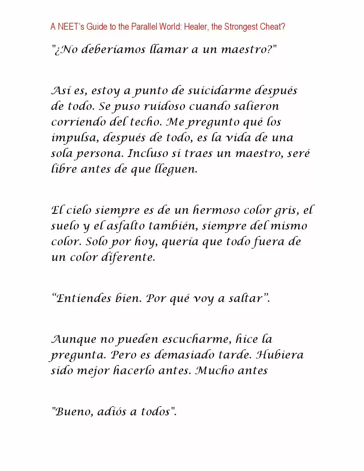 A NEET's Guide To The Parallel World: Healer, The Strongest Cheat? (Novela) - Capítulo 1 - Página 7 - LectorTMOo