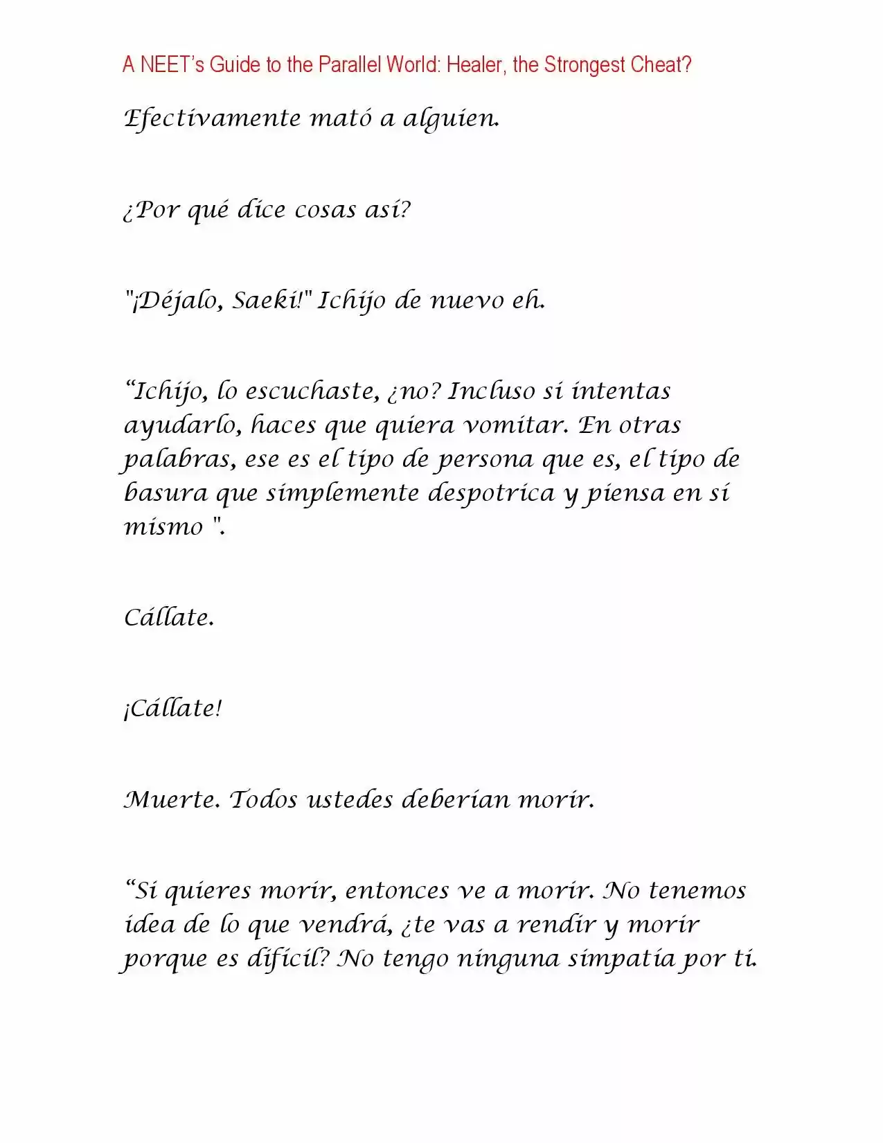 A NEET's Guide To The Parallel World: Healer, The Strongest Cheat? (Novela) - Capítulo 3 - Página 10 - LectorTMOo