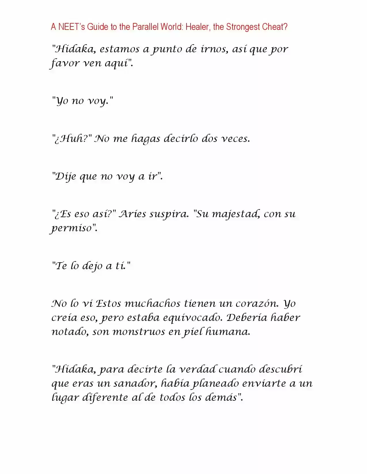 A NEET's Guide To The Parallel World: Healer, The Strongest Cheat? (Novela) - Capítulo 3 - Página 12 - LectorTMOo