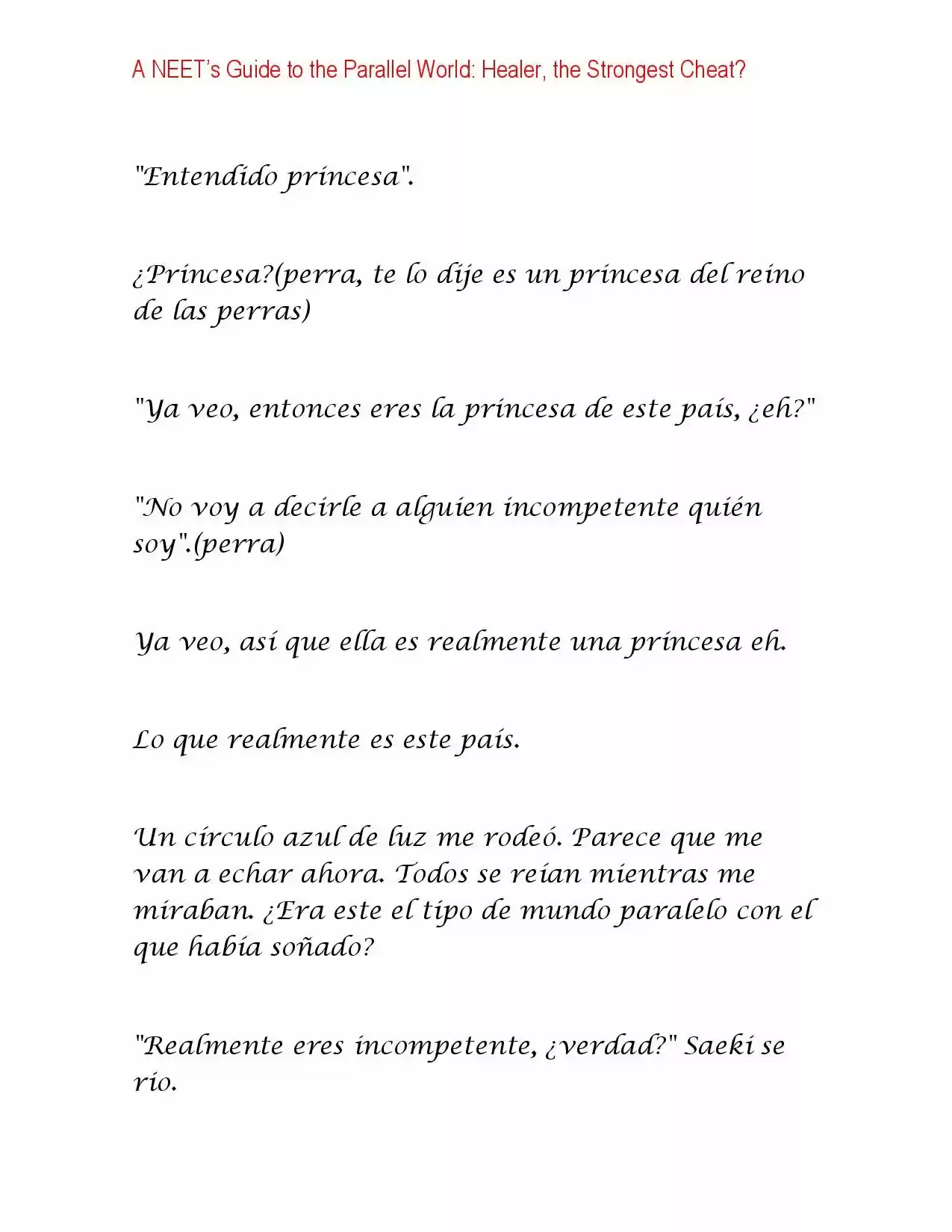 A NEET's Guide To The Parallel World: Healer, The Strongest Cheat? (Novela) - Capítulo 3 - Página 15 - LectorTMOo