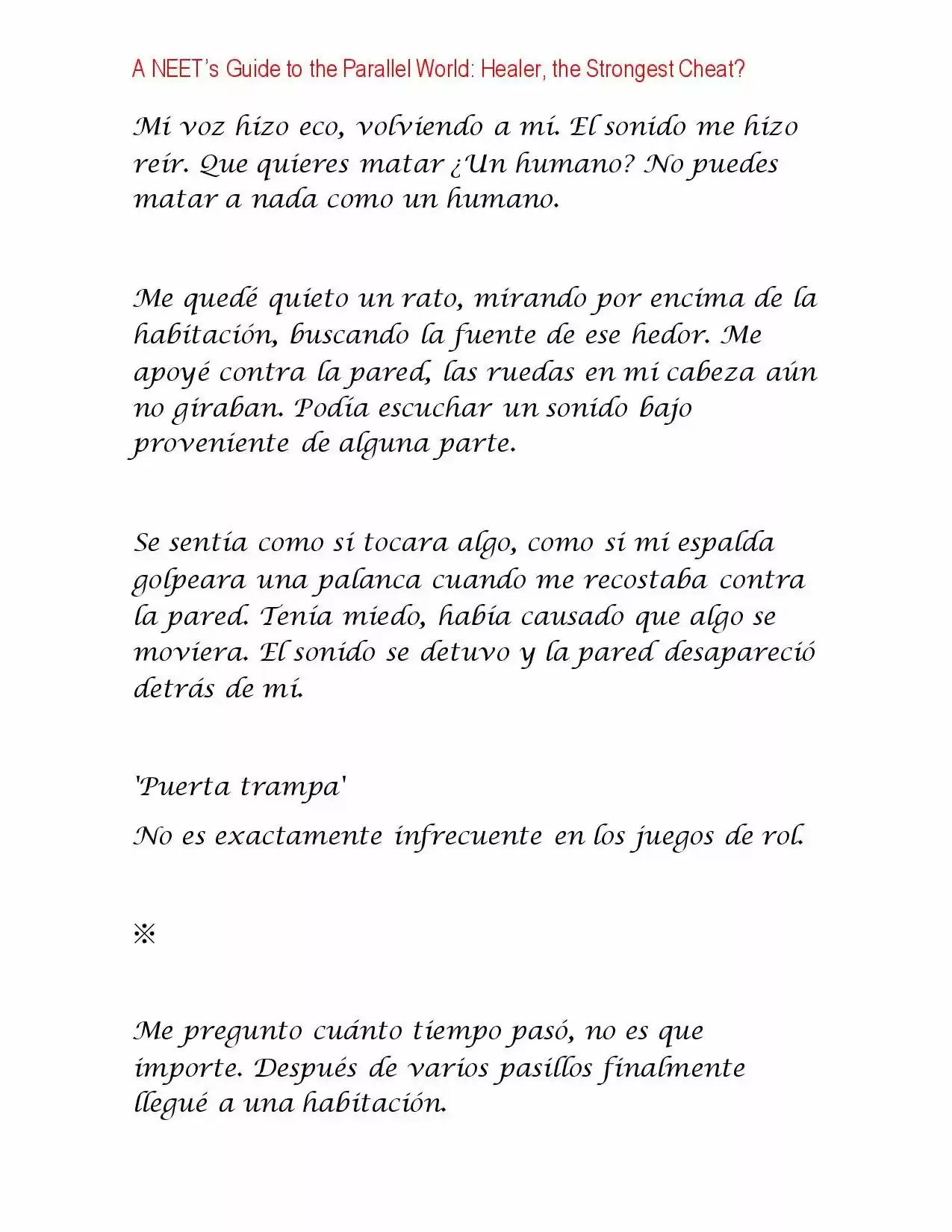 A NEET's Guide To The Parallel World: Healer, The Strongest Cheat? (Novela) - Capítulo 4 - Página 5 - LectorTMOo