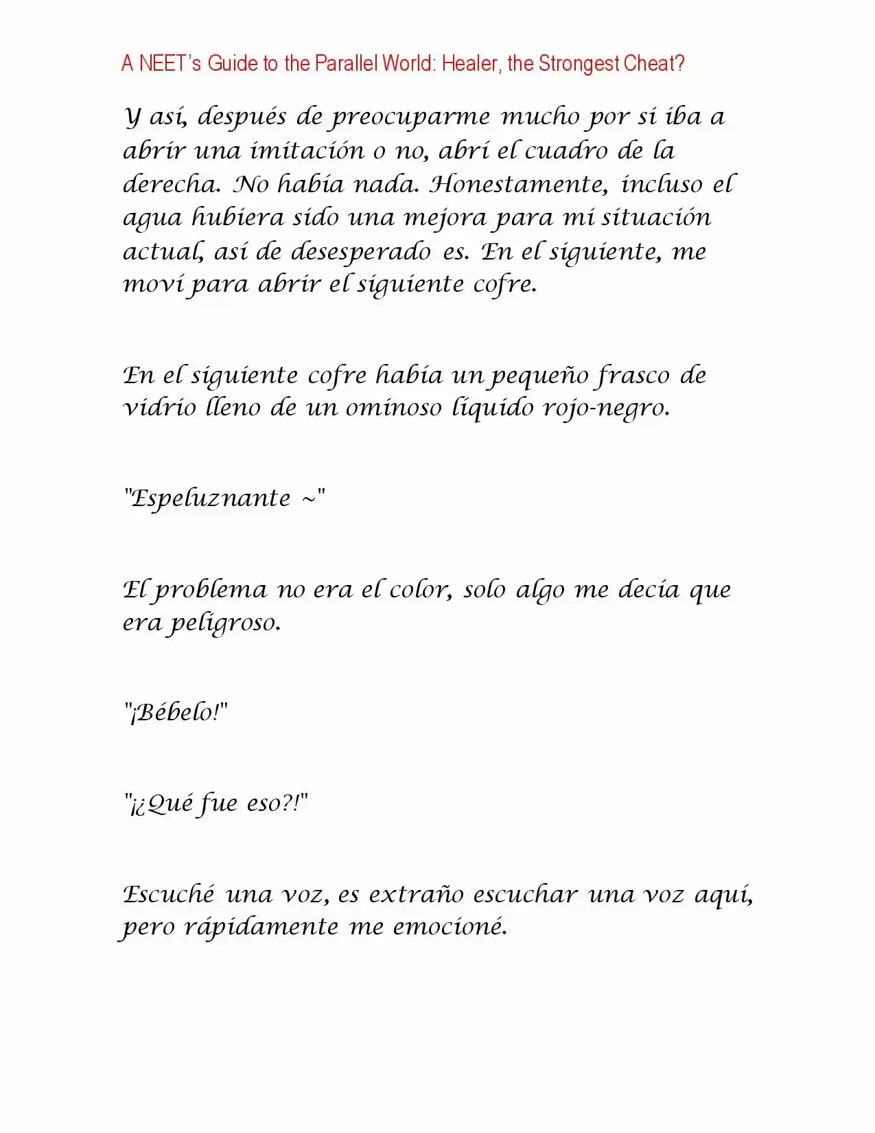 A NEET's Guide To The Parallel World: Healer, The Strongest Cheat? (Novela) - Capítulo 4 - Página 7 - LectorTMOo