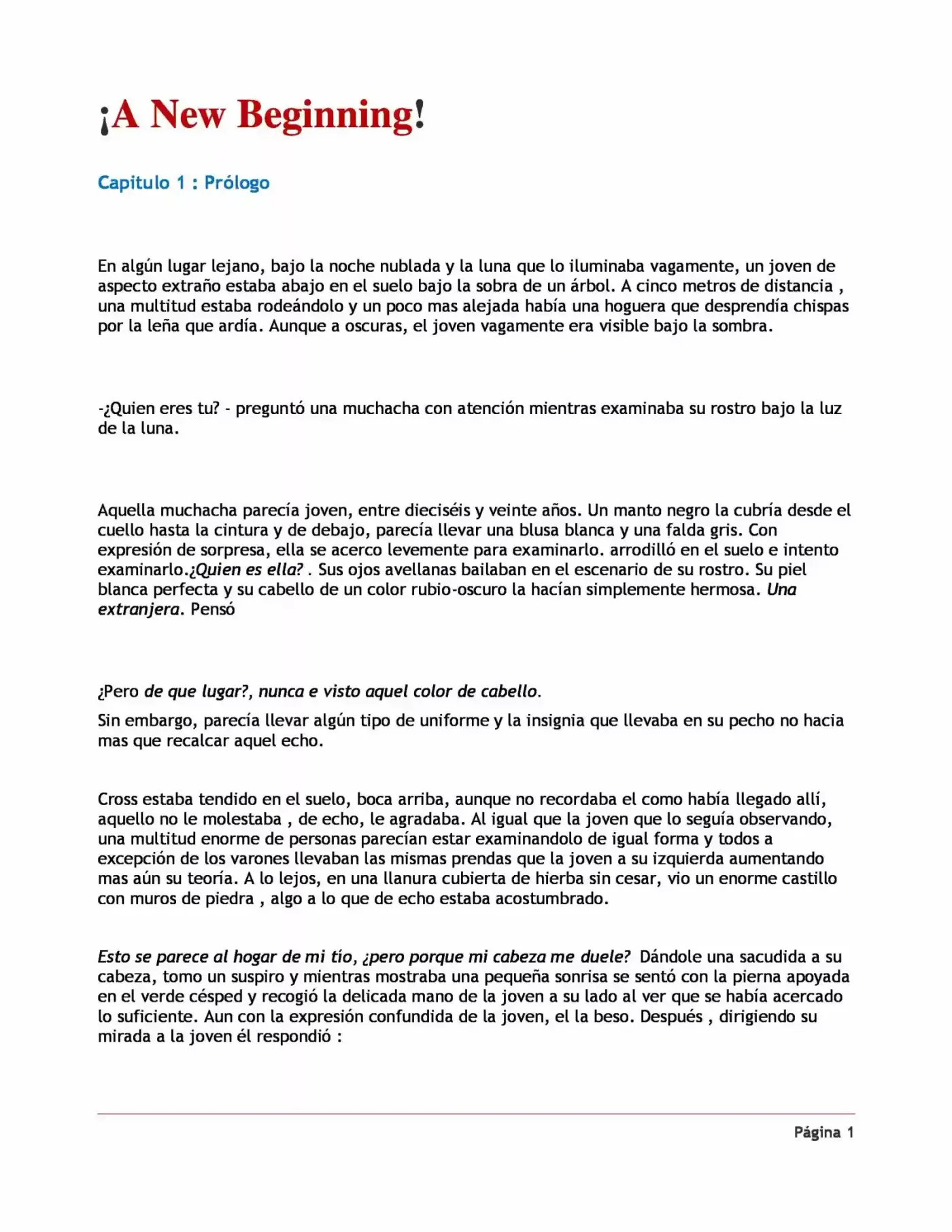 A New Beginning In Another World (Novela) - Capítulo - Página 1 - LectorTMOo
