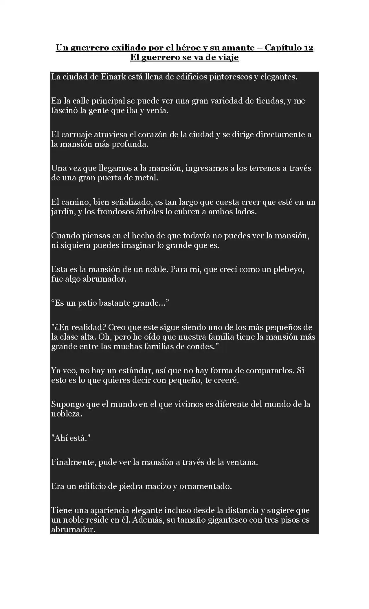 A Warrior Exiled By The Hero And His Lover - Capítulo 12 - Página 1 - LectorTMOo