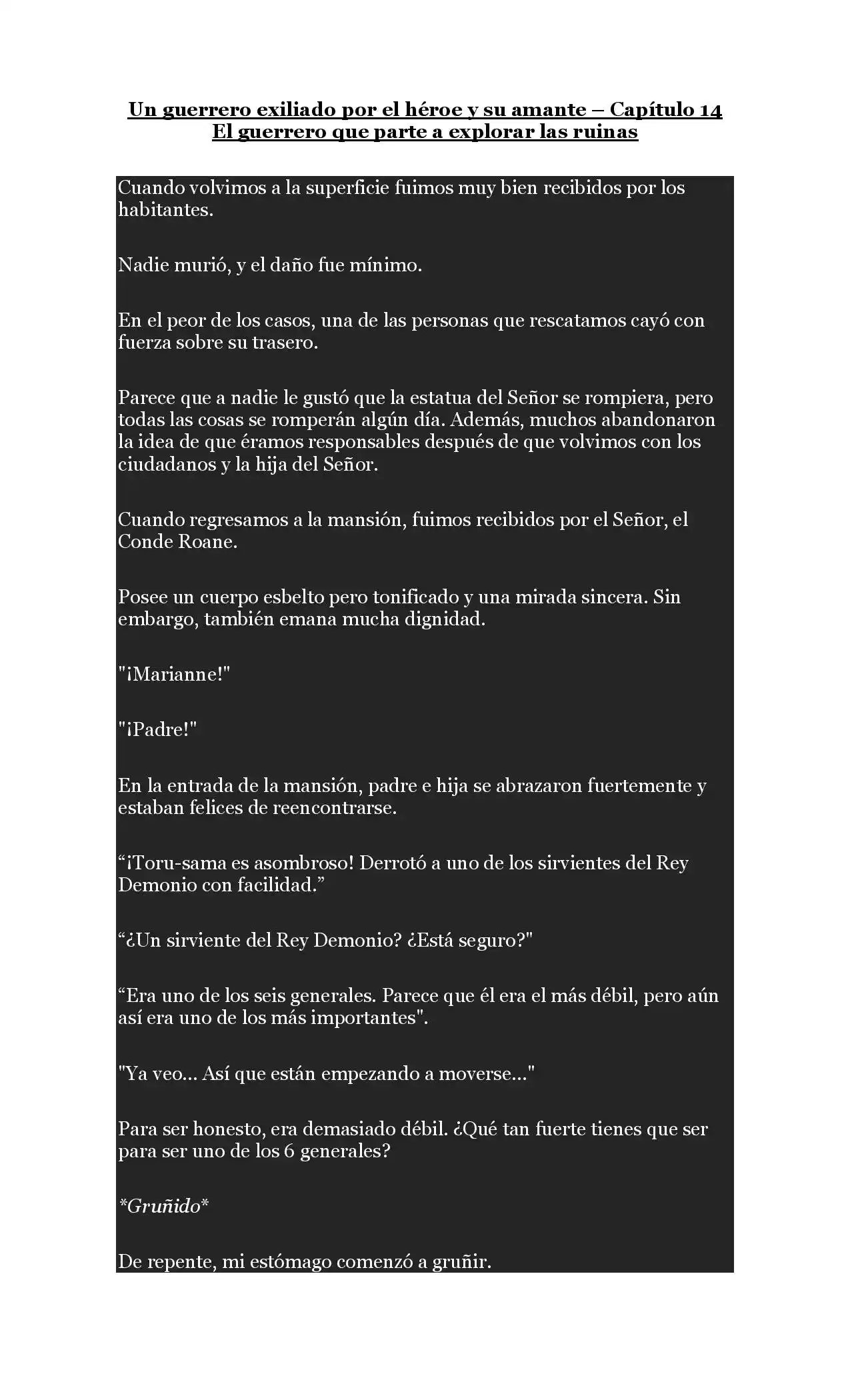 A Warrior Exiled By The Hero And His Lover - Capítulo 14 - Página 1 - LectorTMOo