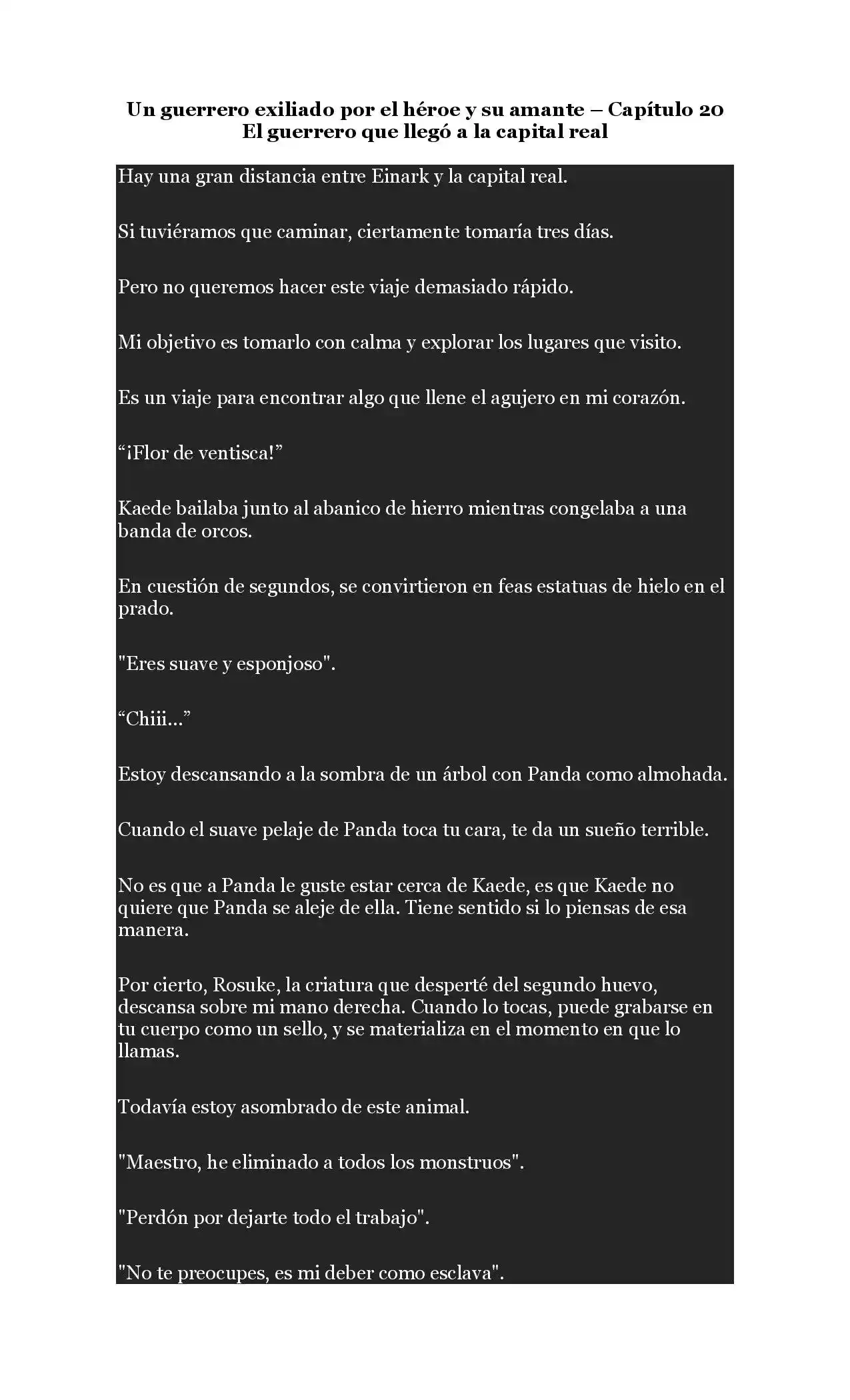 A Warrior Exiled By The Hero And His Lover - Capítulo 20 - Página 1 - LectorTMOo