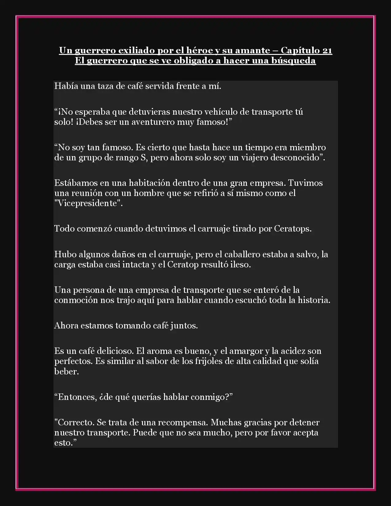 A Warrior Exiled By The Hero And His Lover - Capítulo 21 - Página 1 - LectorTMOo