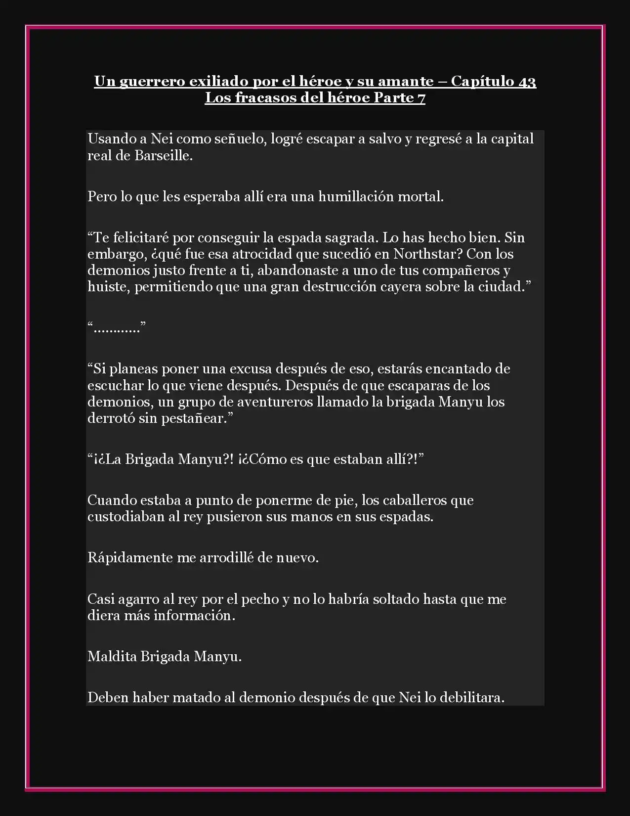 A Warrior Exiled By The Hero And His Lover - Capítulo 43 - Página 1 - LectorTMOo