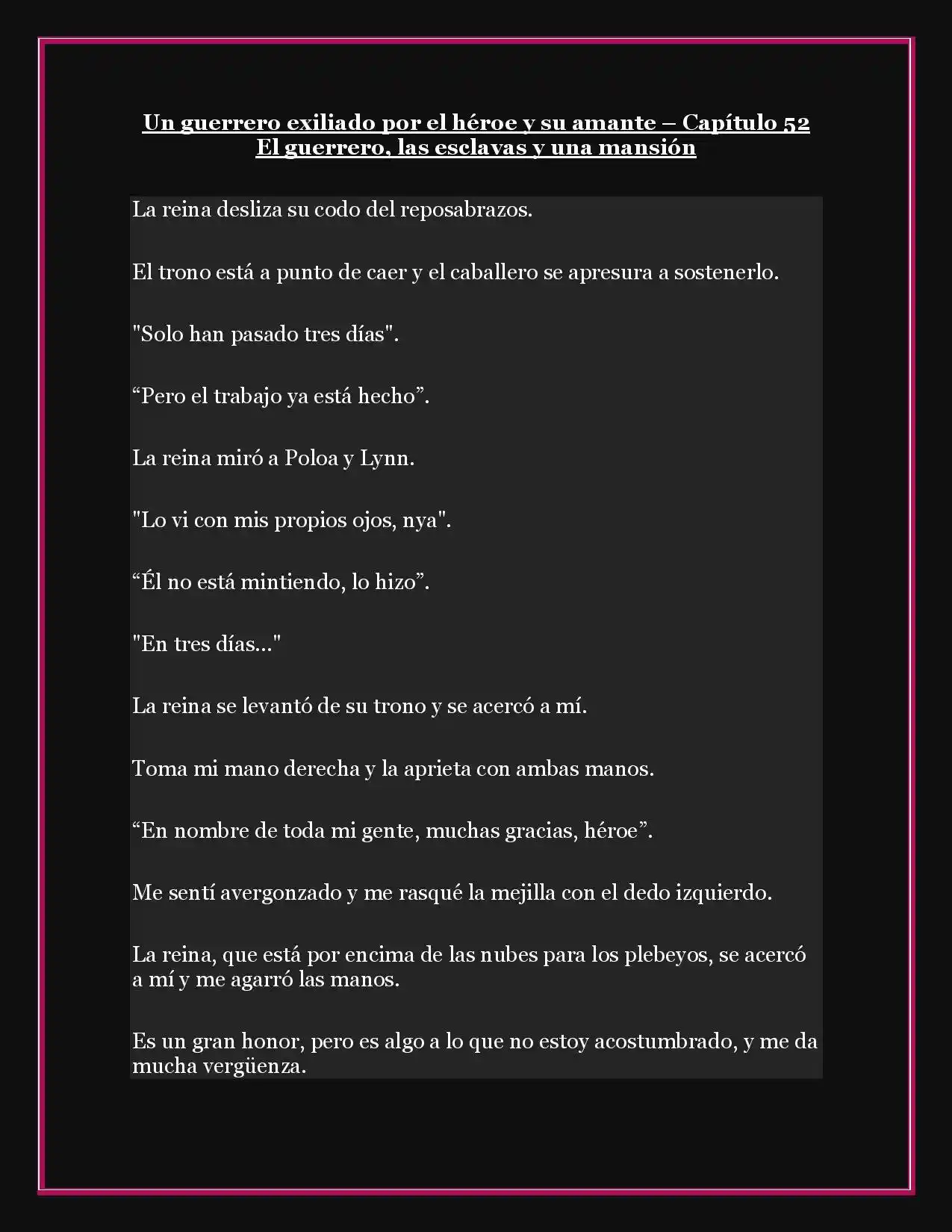 A Warrior Exiled By The Hero And His Lover - Capítulo 52 - Página 1 - LectorTMOo
