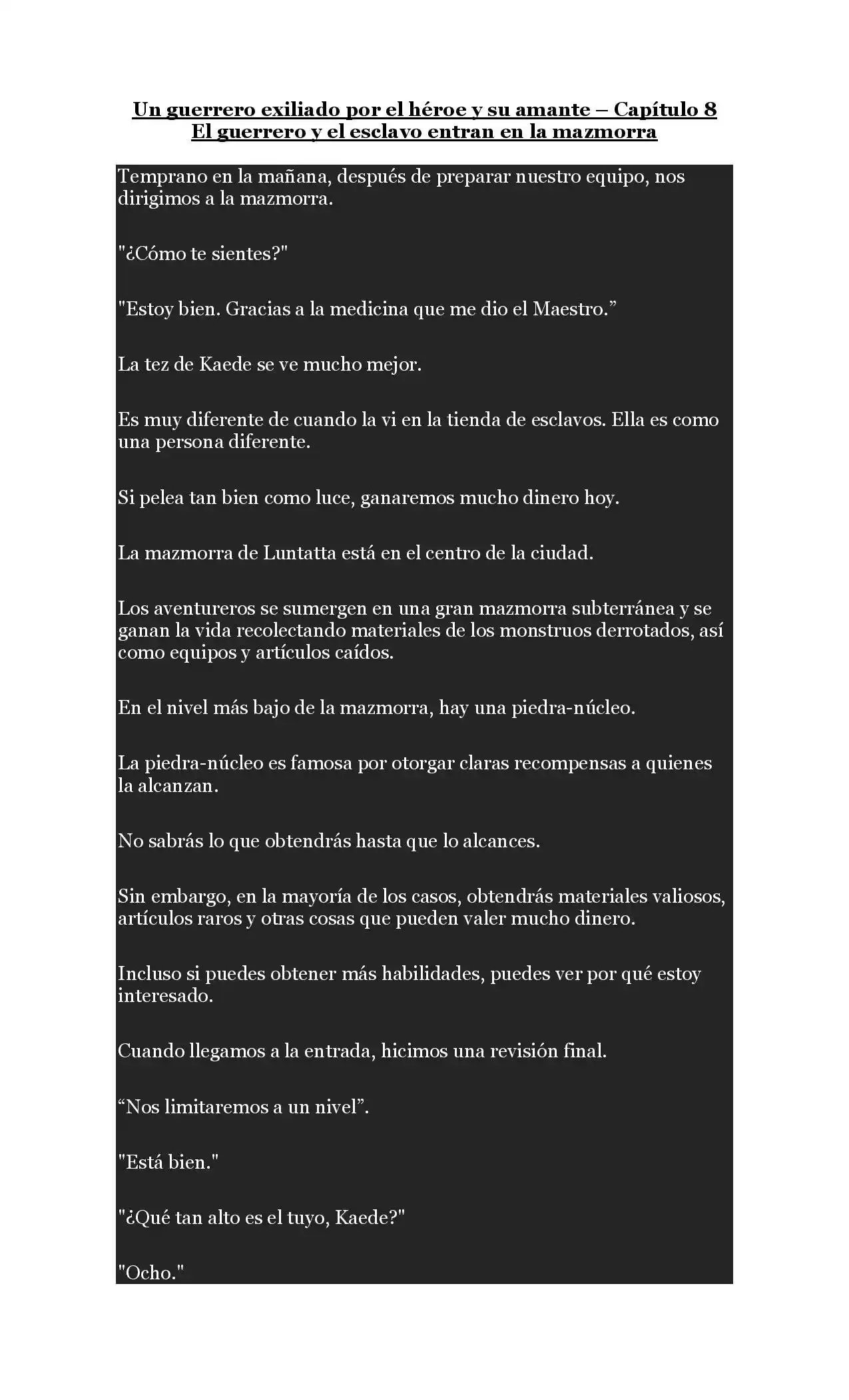 A Warrior Exiled By The Hero And His Lover - Capítulo 8 - Página 1 - LectorTMOo