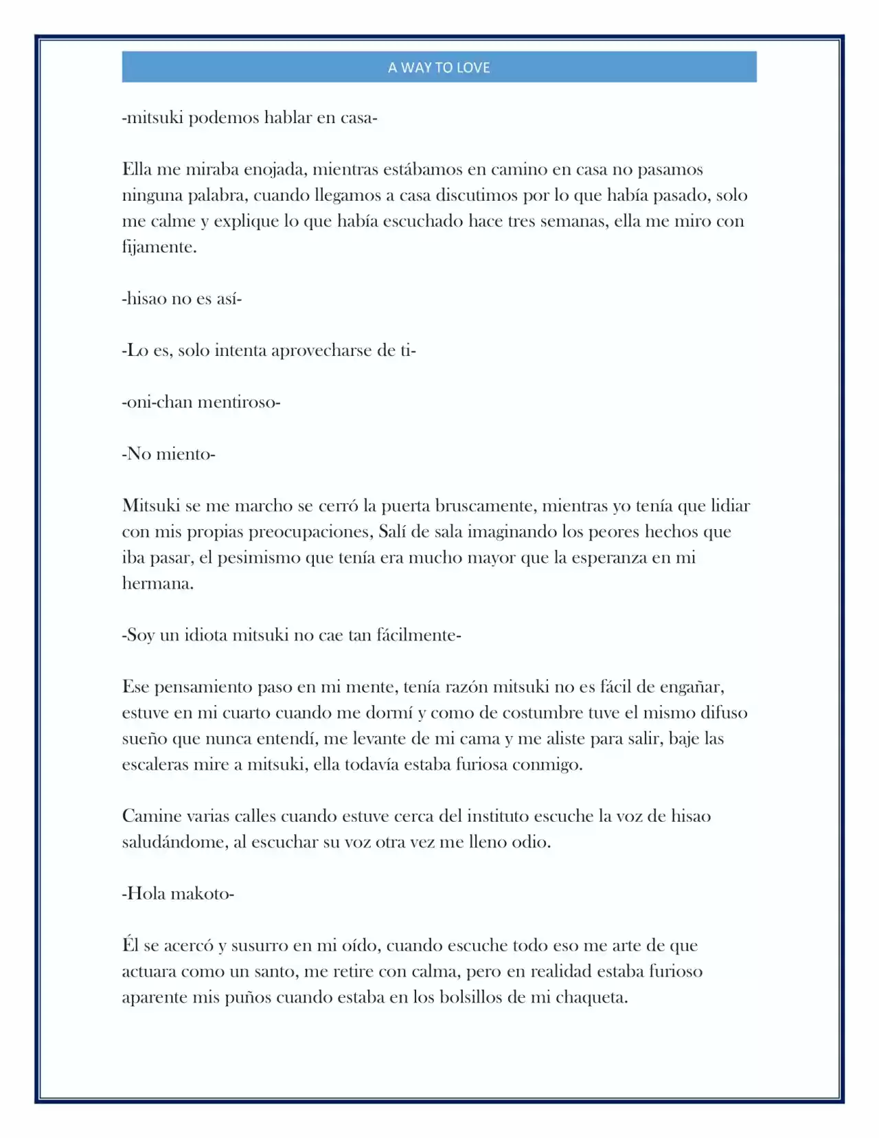 A Way To Love (Novela) - Capítulo 5 - Página 4 - LectorTMOo