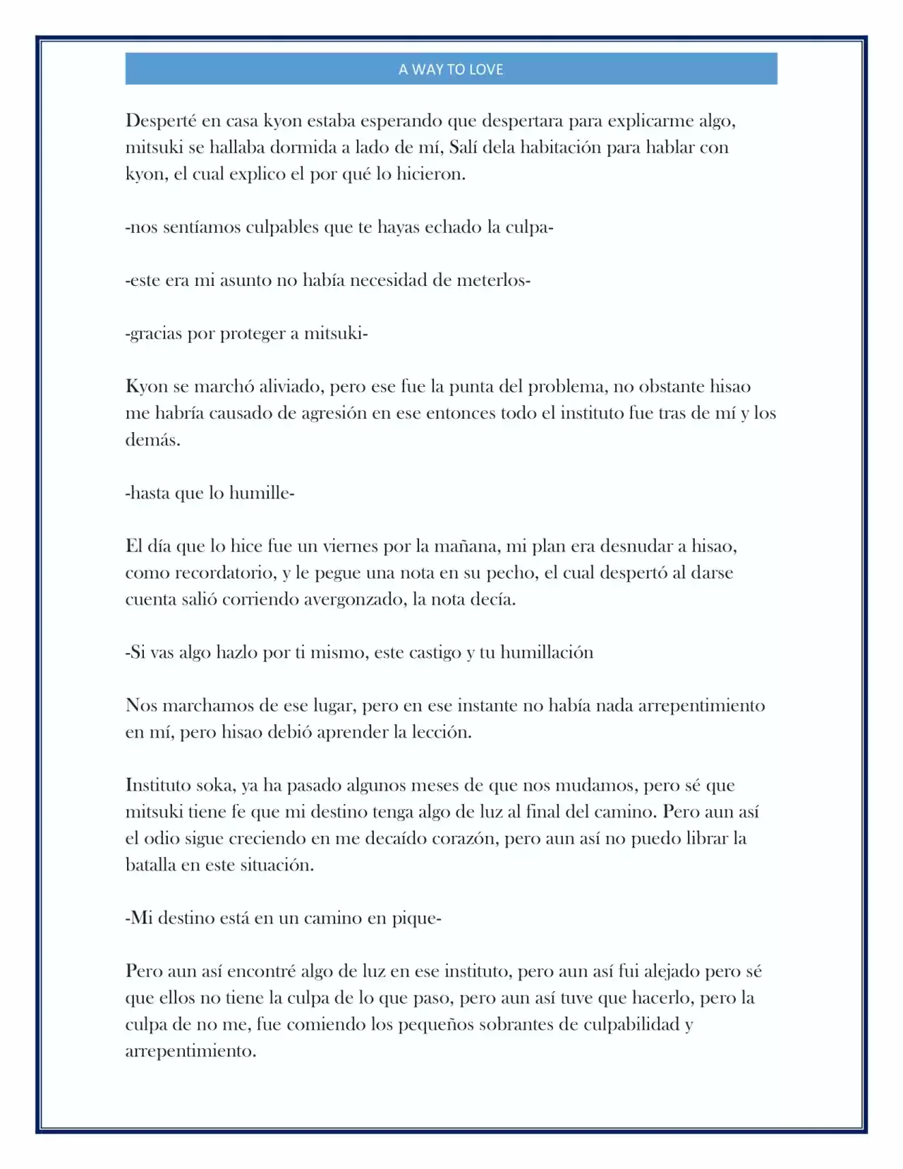 A Way To Love (Novela) - Capítulo 5 - Página 10 - LectorTMOo