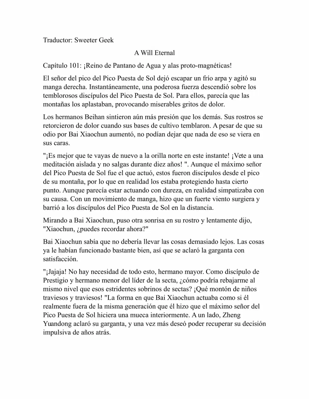 A Will Eternal (Novela) - Capítulo 101 - Página 1 - LectorTMOo