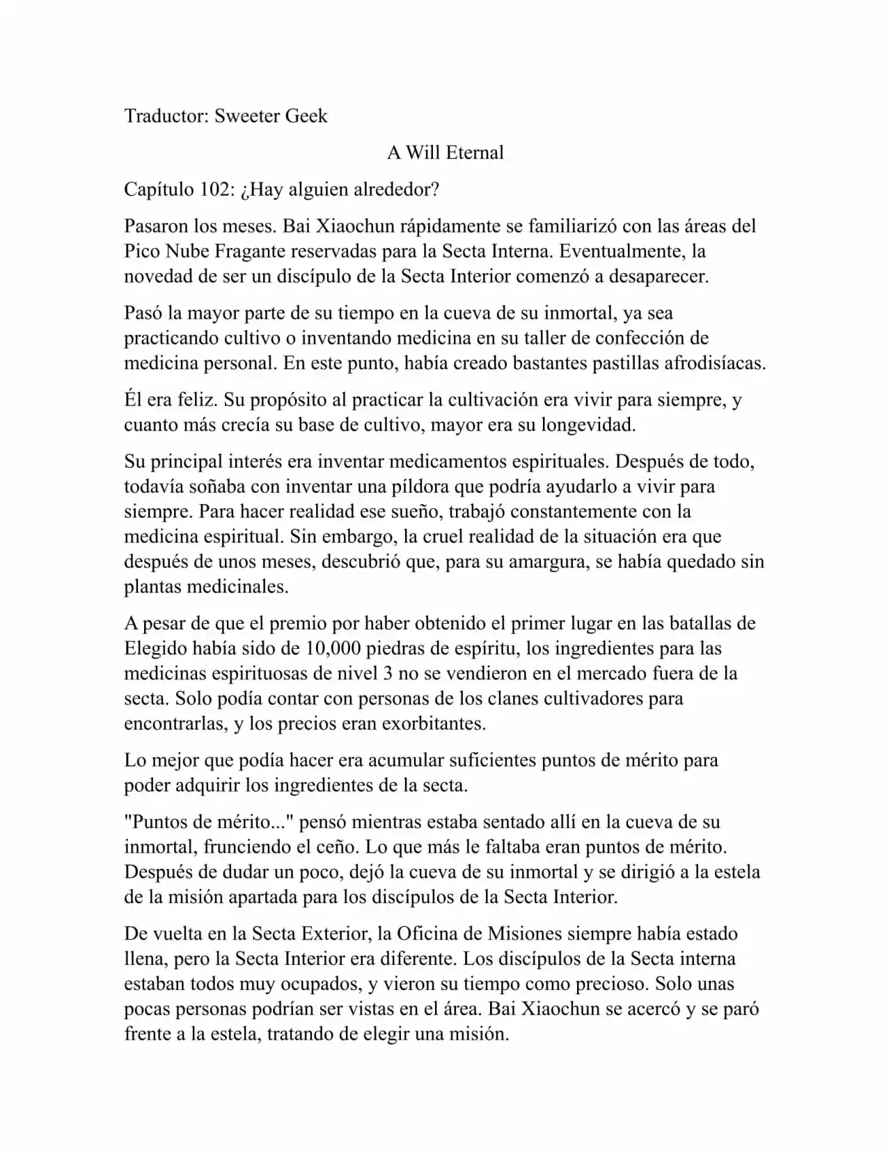 A Will Eternal (Novela) - Capítulo 102 - Página 1 - LectorTMOo