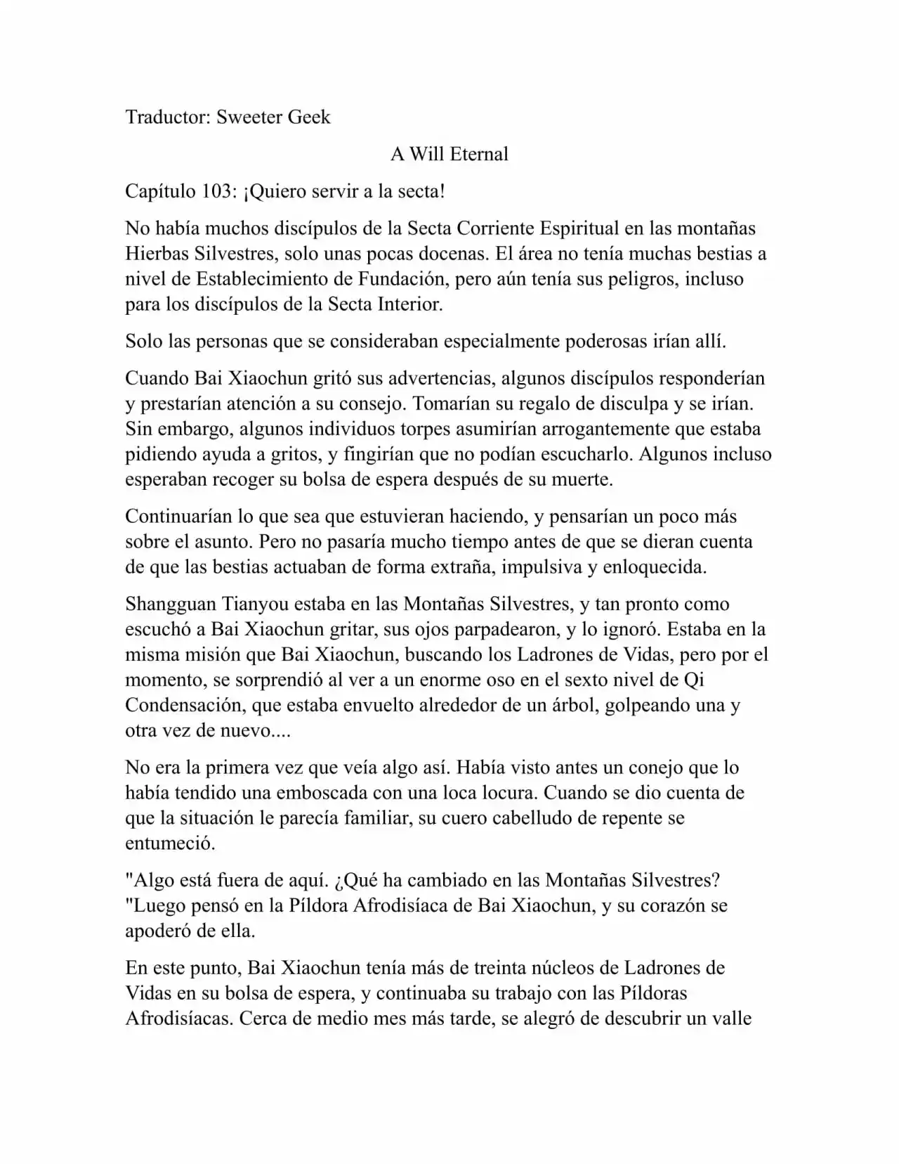 A Will Eternal (Novela) - Capítulo 103 - Página 1 - LectorTMOo