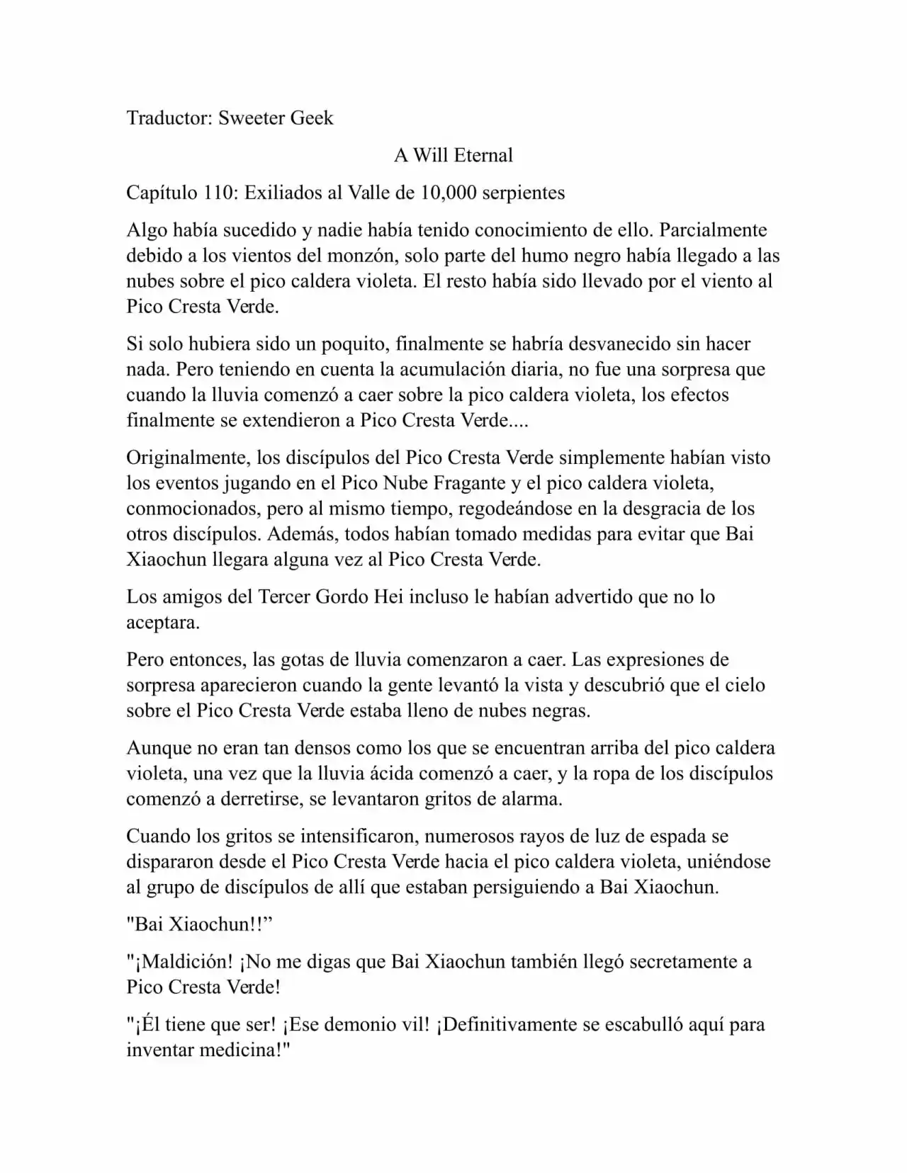 A Will Eternal (Novela) - Capítulo 110 - Página 1 - LectorTMOo