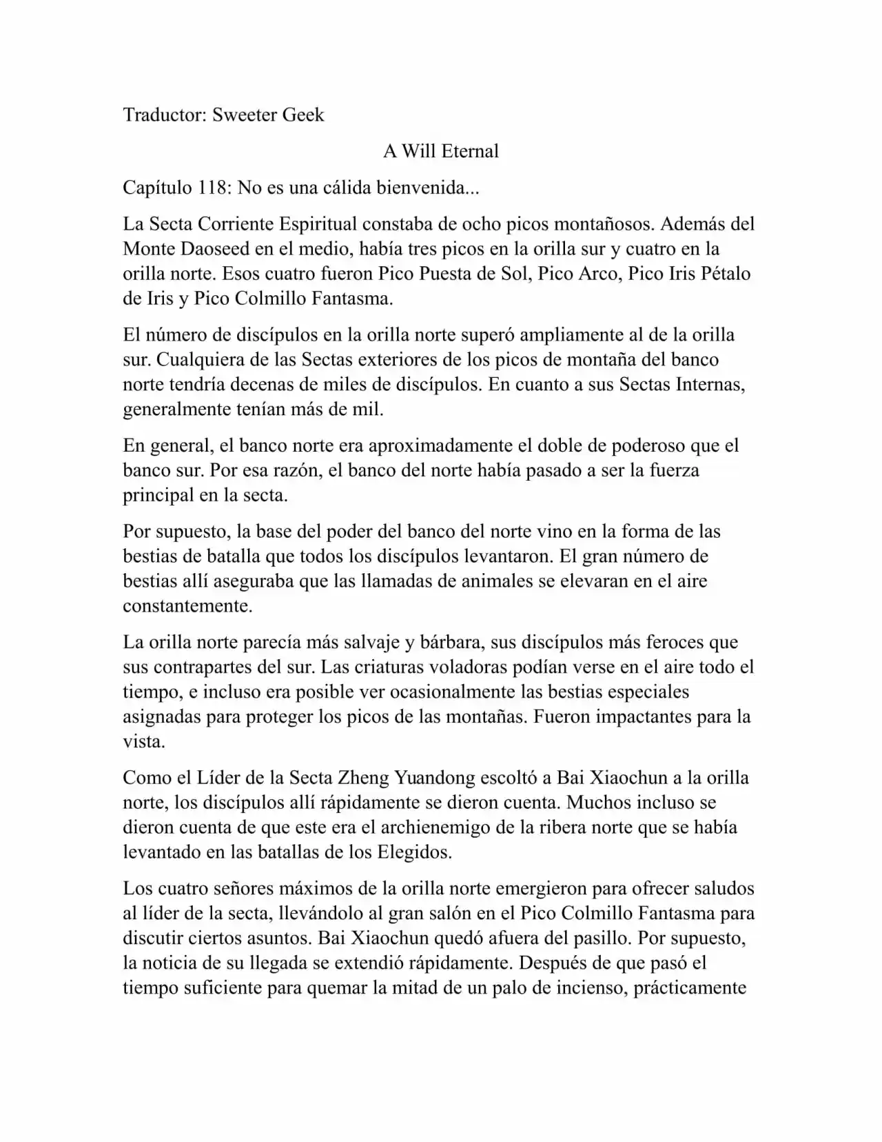 A Will Eternal (Novela) - Capítulo 118 - Página 1 - LectorTMOo