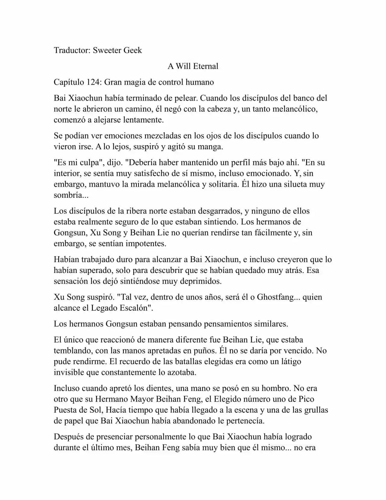 A Will Eternal (Novela) - Capítulo 124 - Página 1 - LectorTMOo