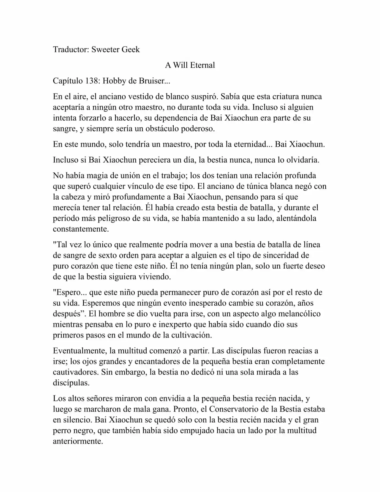 A Will Eternal (Novela) - Capítulo 138 - Página 1 - LectorTMOo