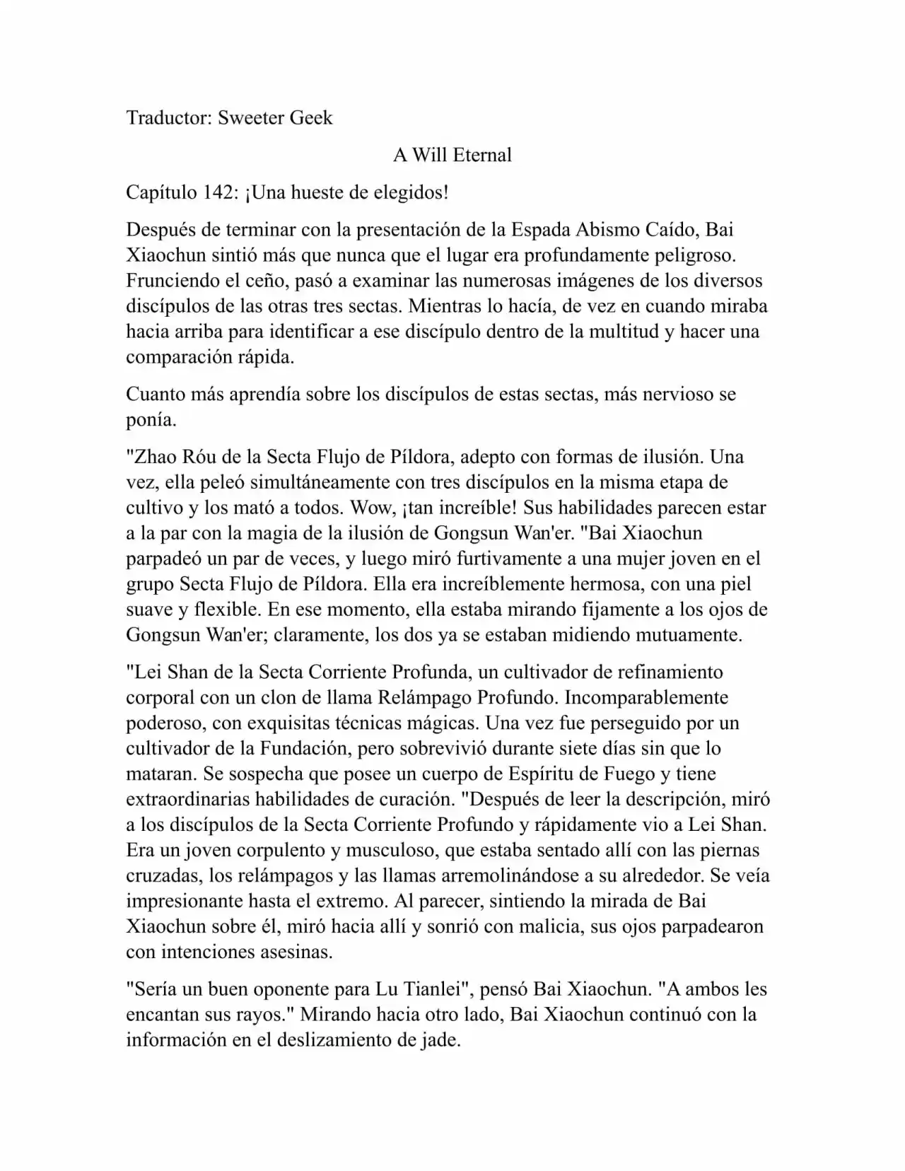 A Will Eternal (Novela) - Capítulo 142 - Página 1 - LectorTMOo