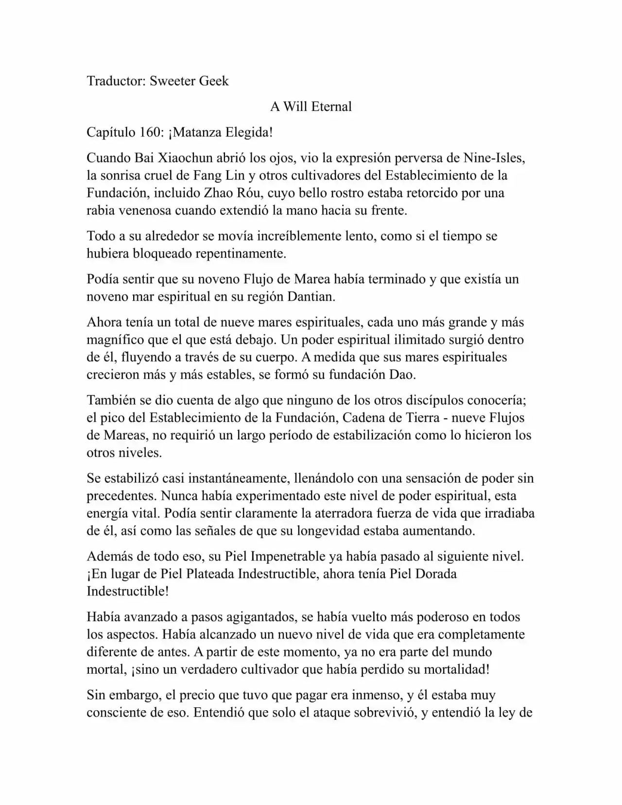 A Will Eternal (Novela) - Capítulo 160 - Página 1 - LectorTMOo