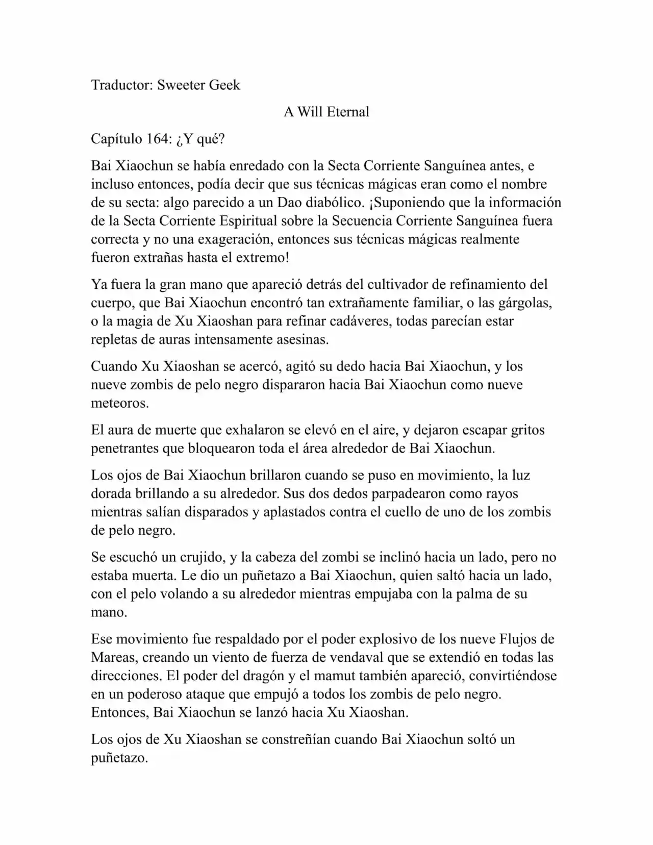 A Will Eternal (Novela) - Capítulo 164 - Página 1 - LectorTMOo