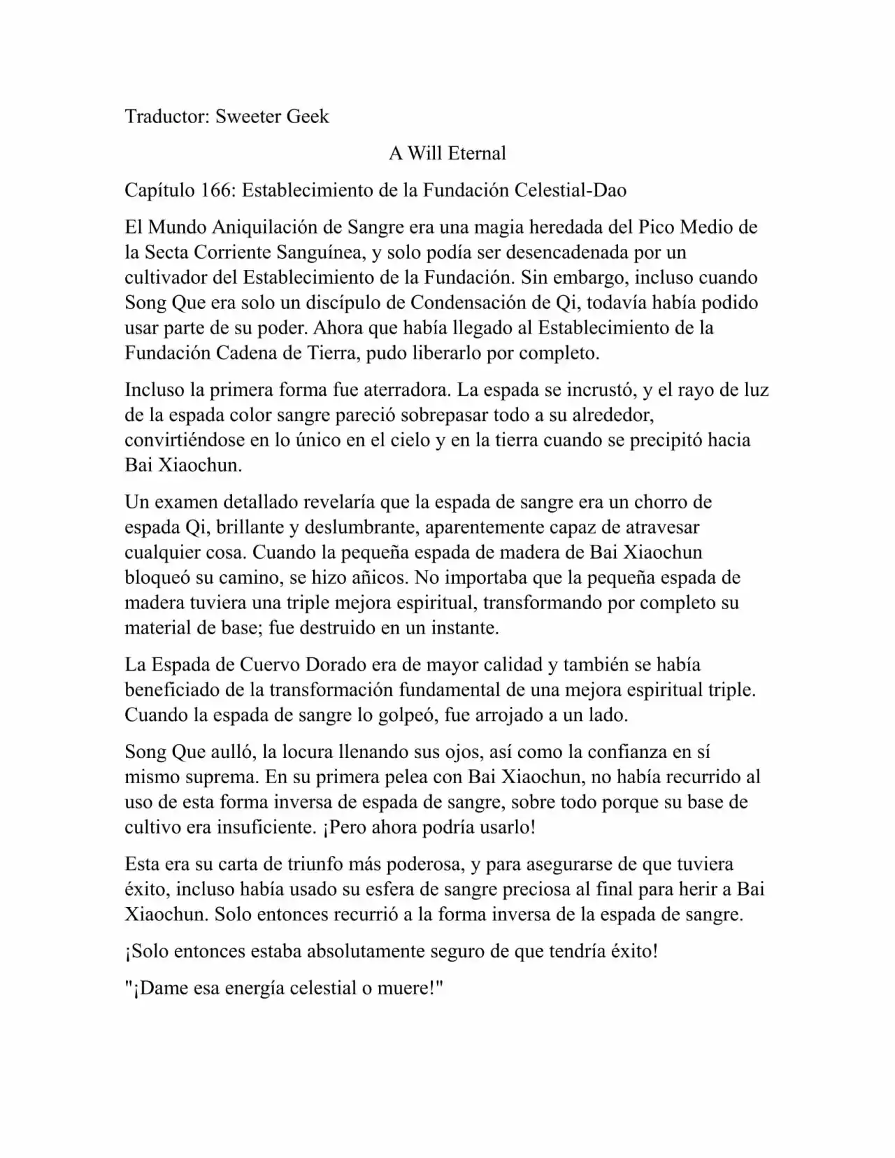 A Will Eternal (Novela) - Capítulo 166 - Página 1 - LectorTMOo