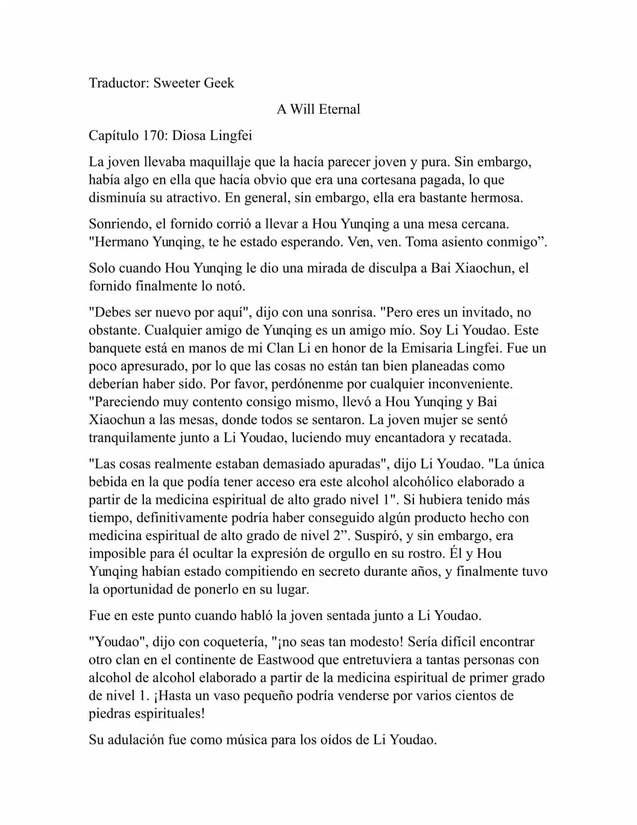 A Will Eternal (Novela) - Capítulo 170 - Página 1 - LectorTMOo