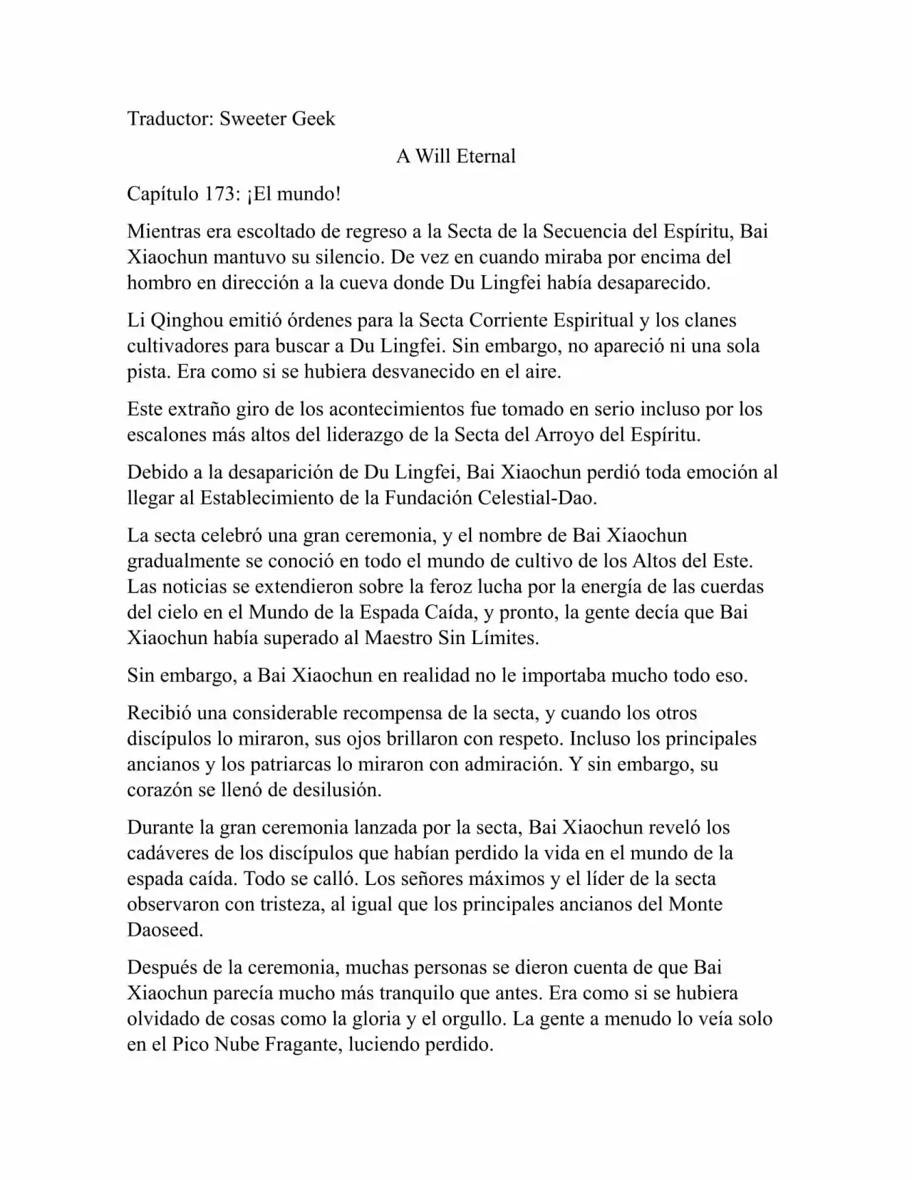 A Will Eternal (Novela) - Capítulo 173 - Página 1 - LectorTMOo