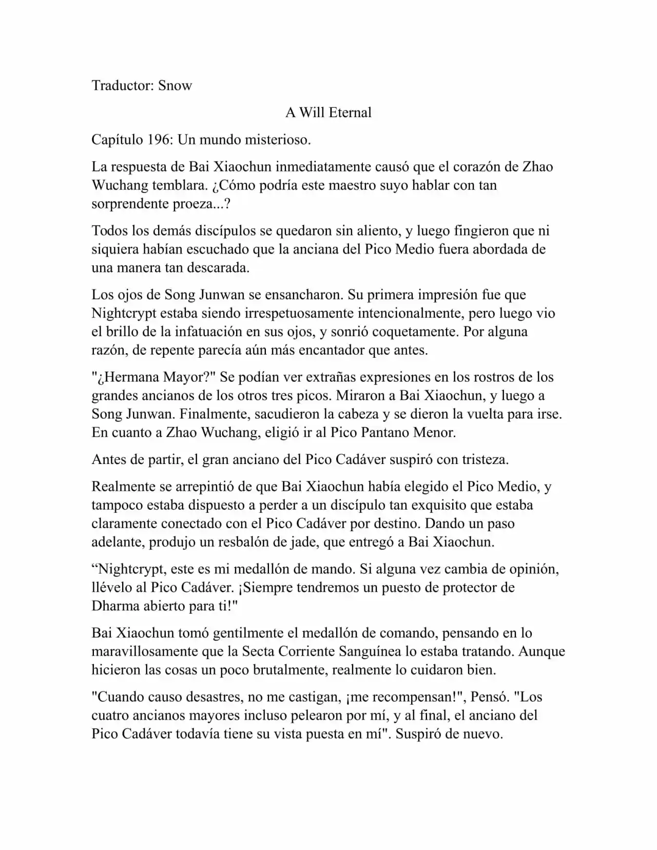 A Will Eternal (Novela) - Capítulo 196 - Página 1 - LectorTMOo