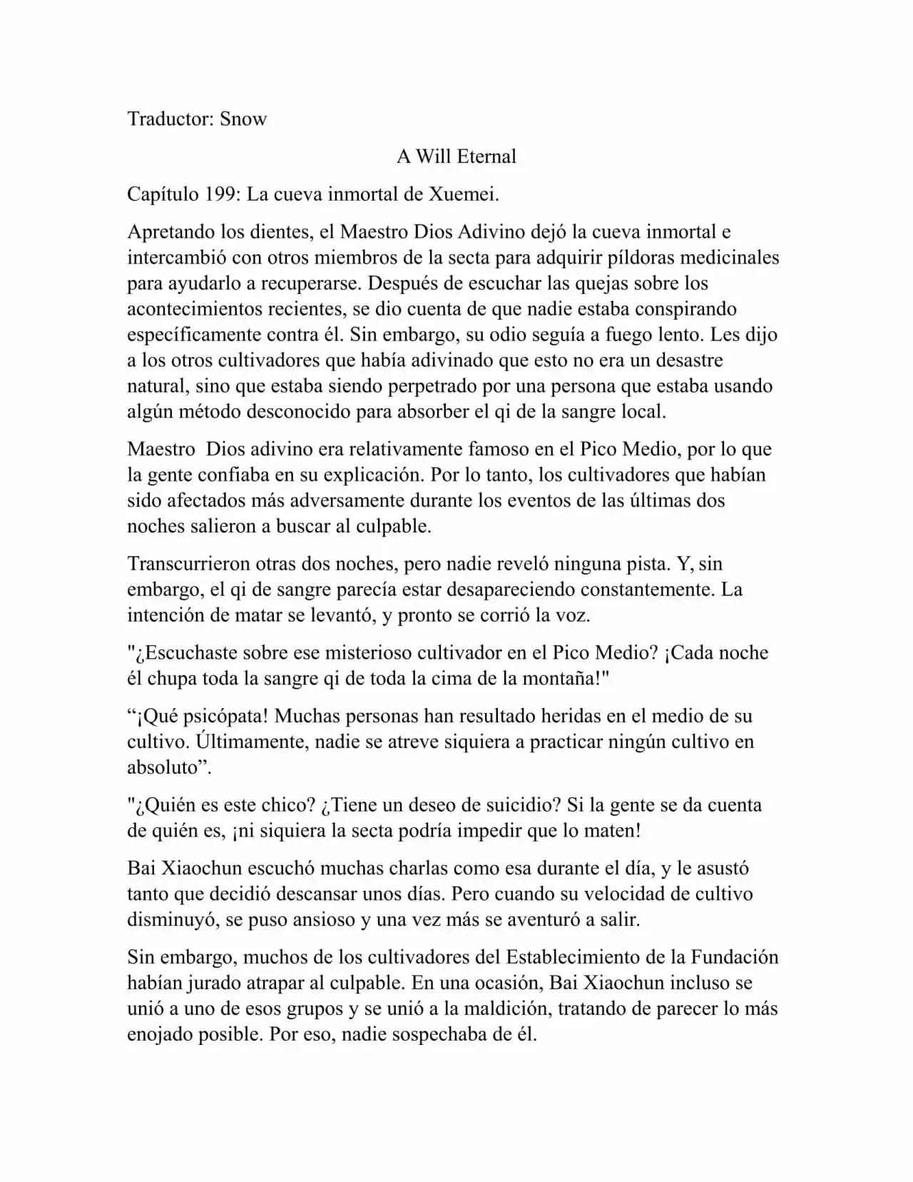 A Will Eternal (Novela) - Capítulo 199 - Página 1 - LectorTMOo