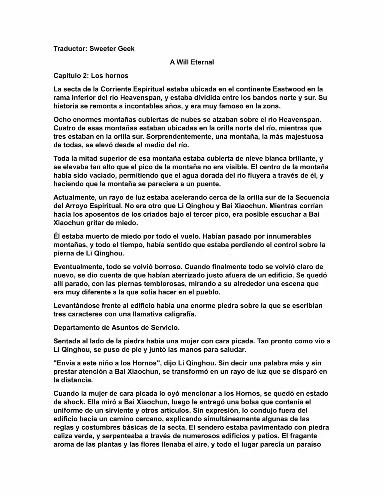 A Will Eternal (Novela) - Capítulo 2 - Página 1 - LectorTMOo