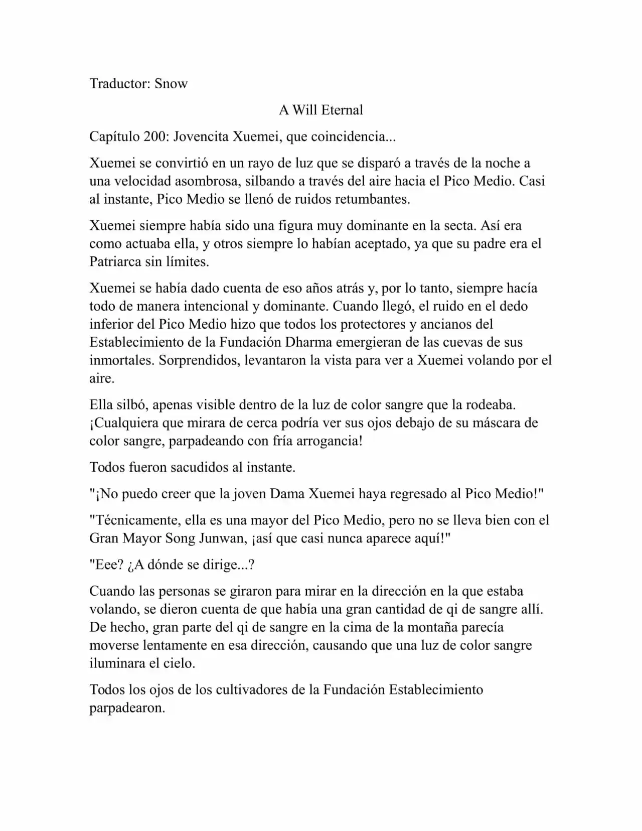 A Will Eternal (Novela) - Capítulo 200 - Página 1 - LectorTMOo