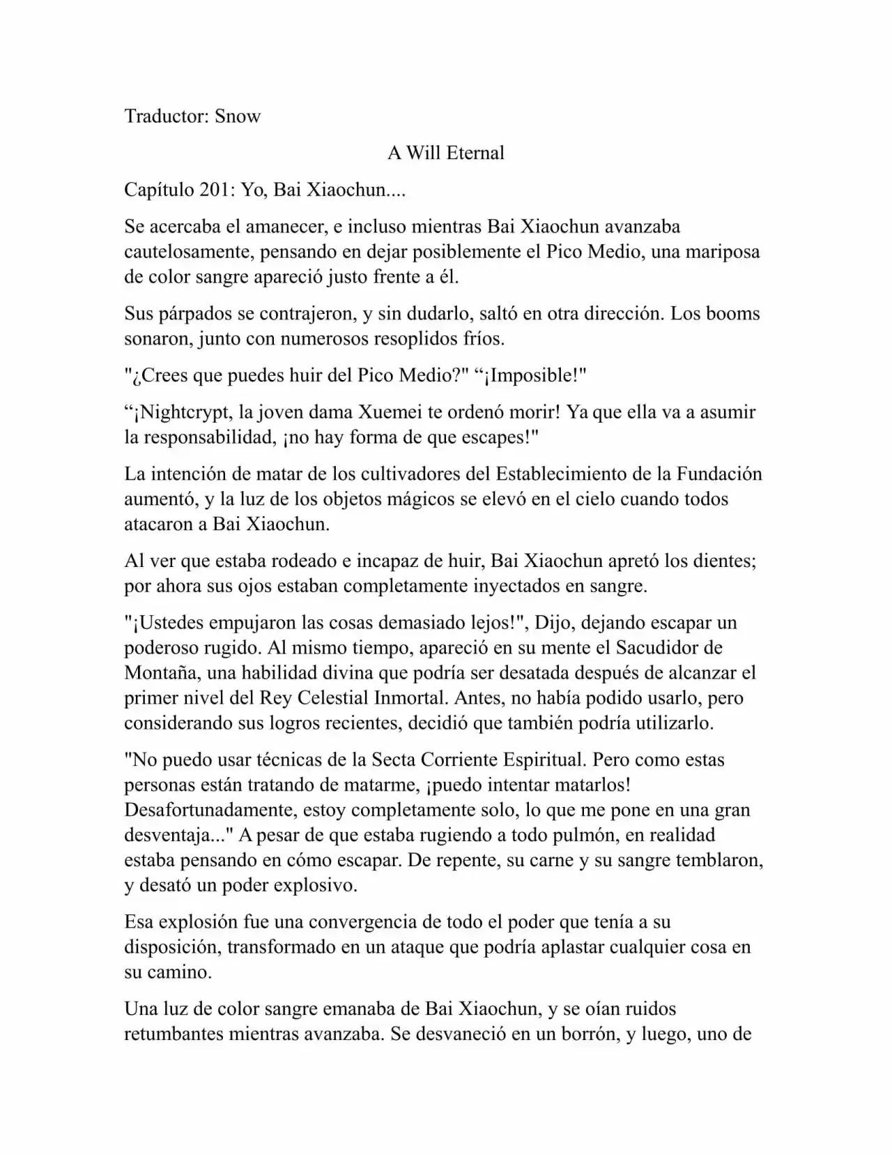 A Will Eternal (Novela) - Capítulo 201 - Página 1 - LectorTMOo