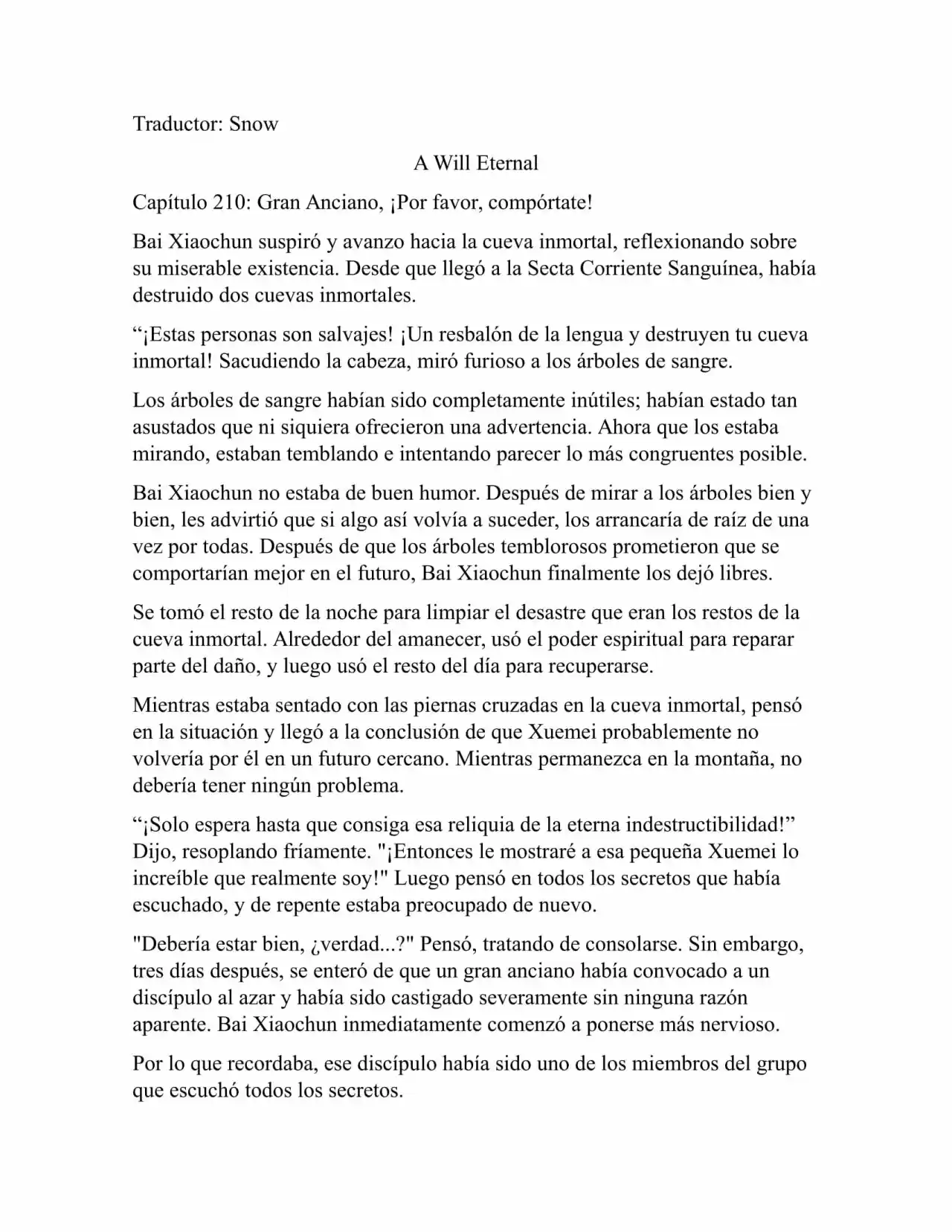 A Will Eternal (Novela) - Capítulo 210 - Página 1 - LectorTMOo
