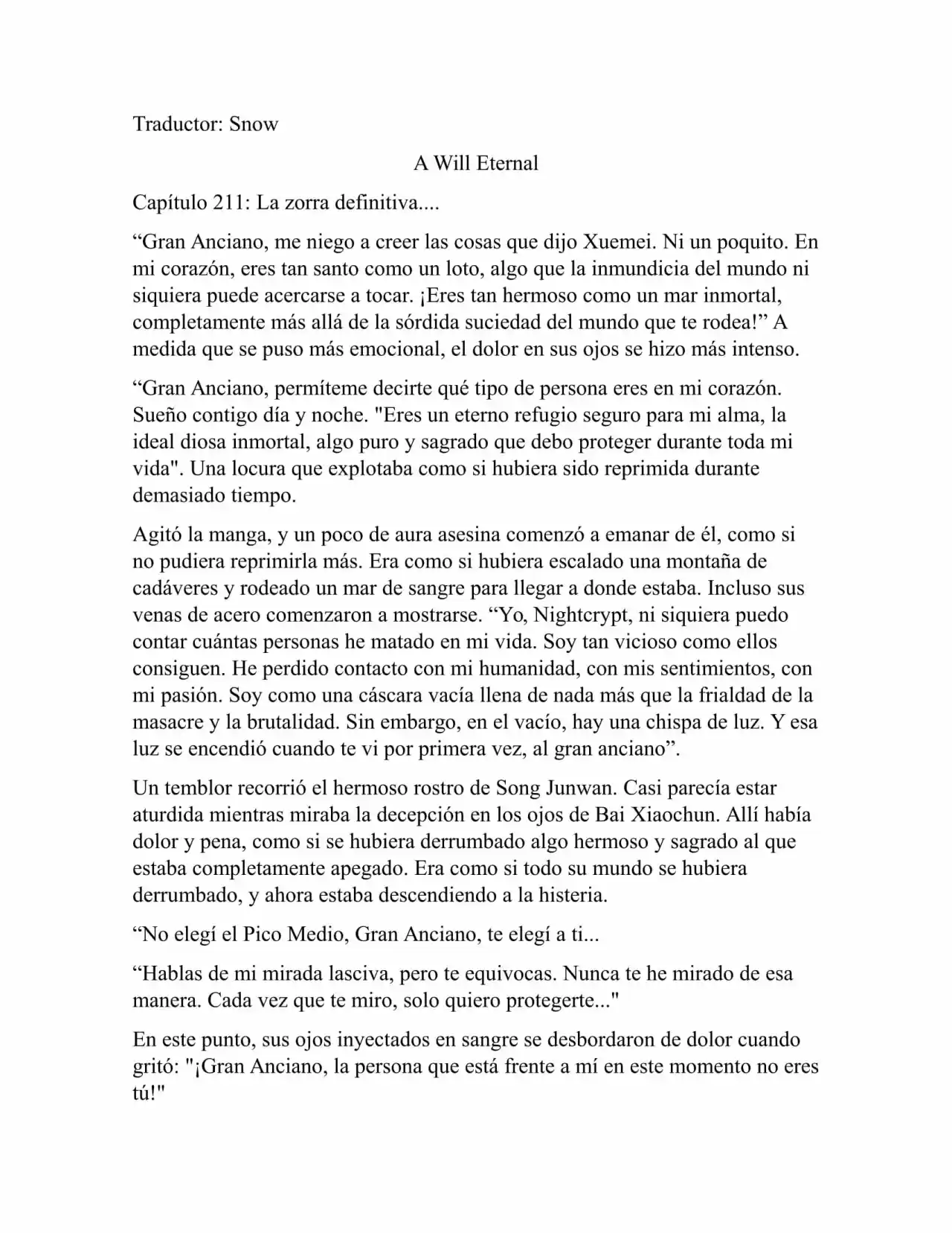 A Will Eternal (Novela) - Capítulo 211 - Página 1 - LectorTMOo