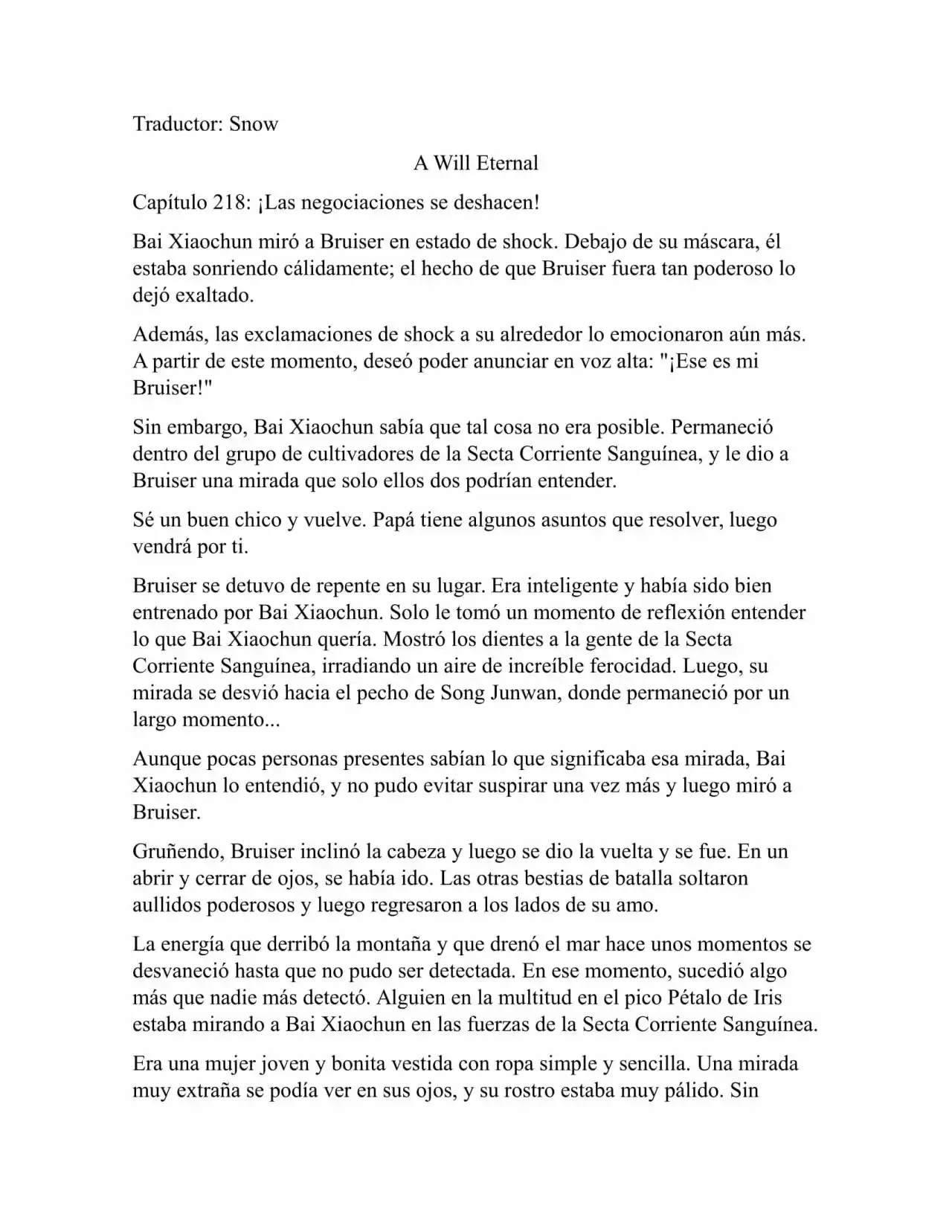 A Will Eternal (Novela) - Capítulo 218 - Página 1 - LectorTMOo