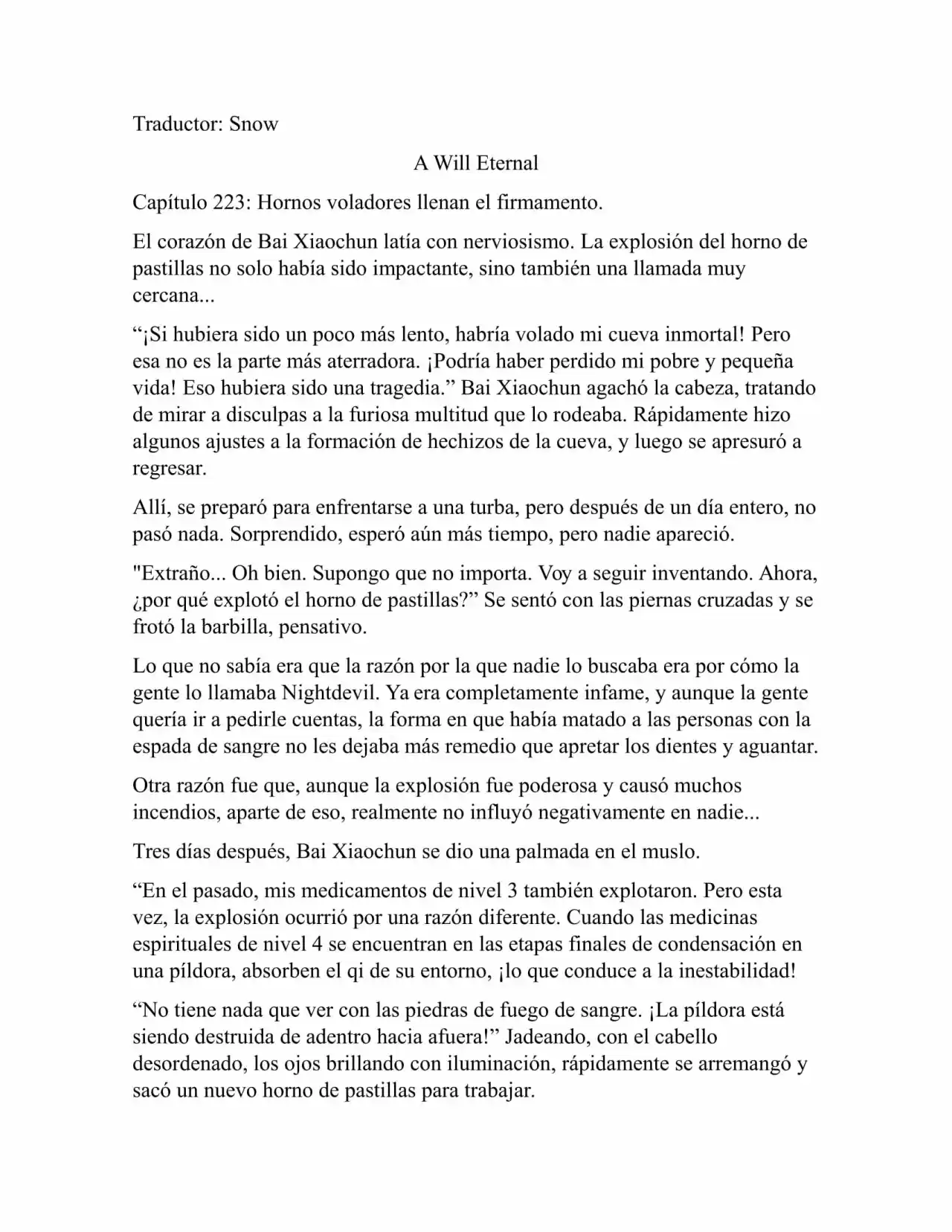 A Will Eternal (Novela) - Capítulo 223 - Página 1 - LectorTMOo