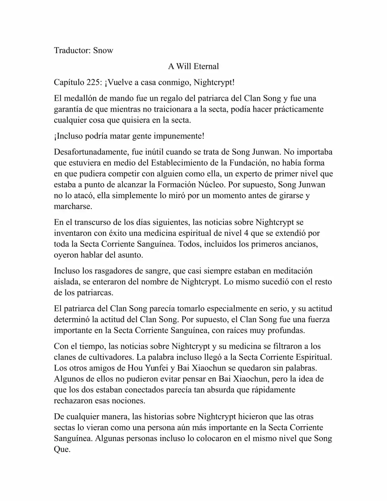A Will Eternal (Novela) - Capítulo 225 - Página 1 - LectorTMOo
