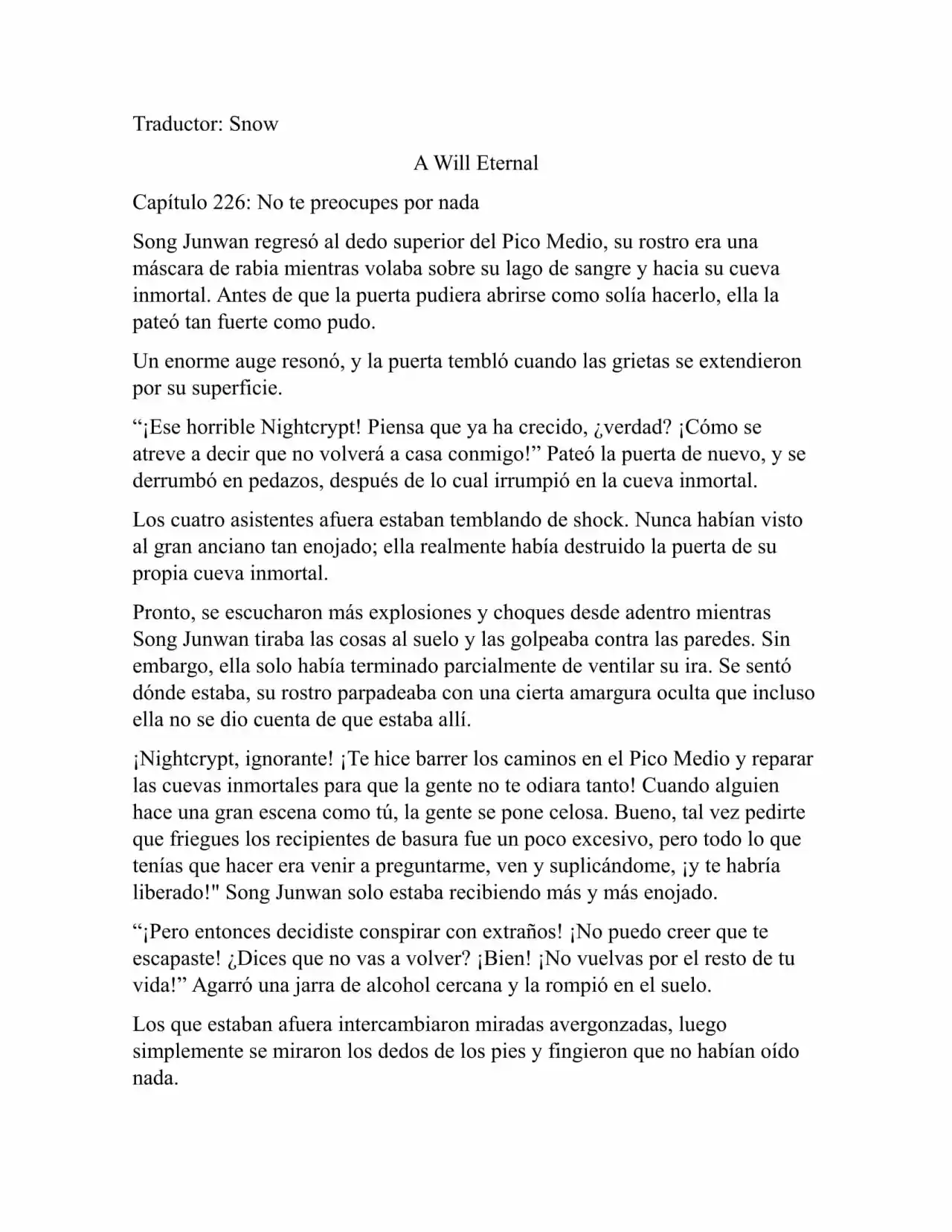 A Will Eternal (Novela) - Capítulo 226 - Página 1 - LectorTMOo