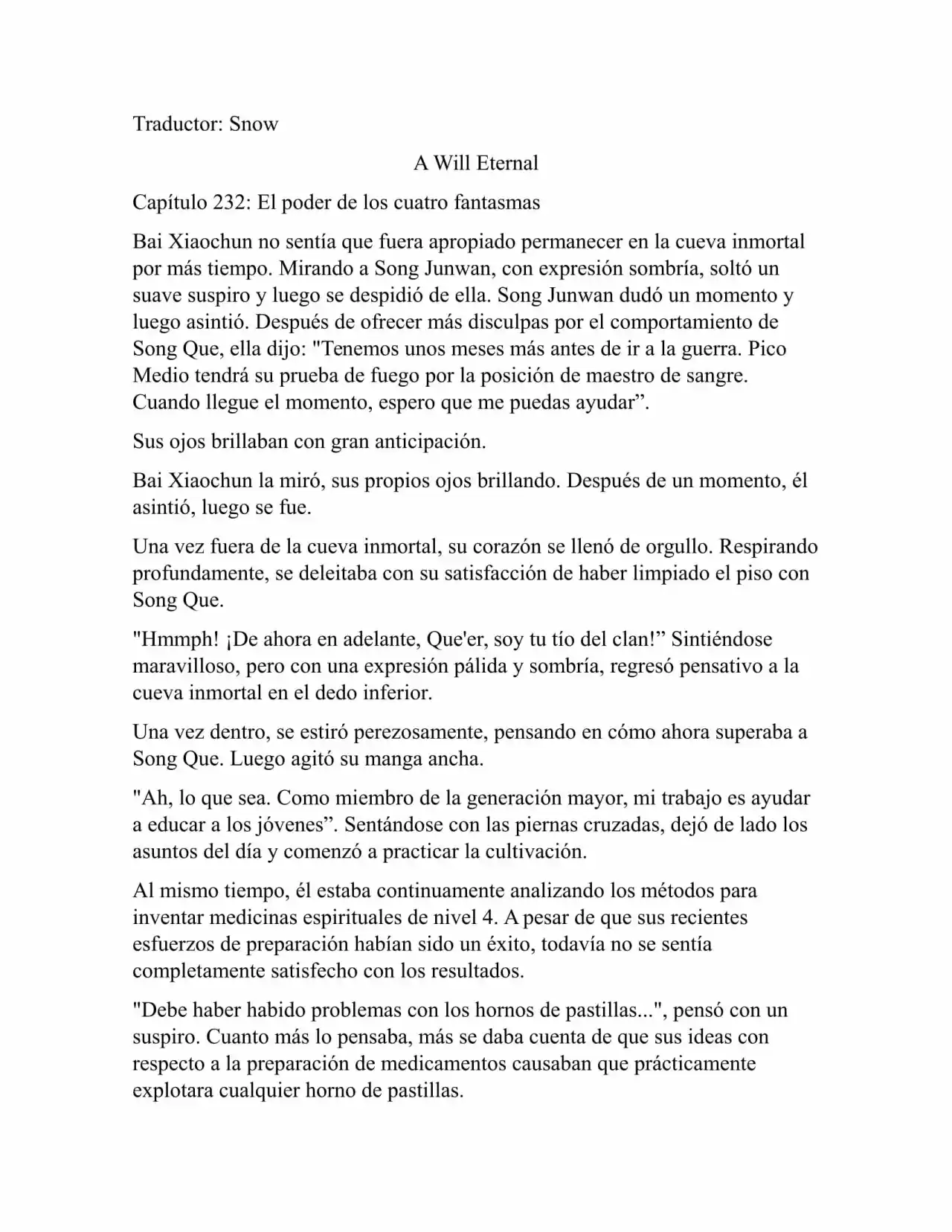 A Will Eternal (Novela) - Capítulo 232 - Página 1 - LectorTMOo