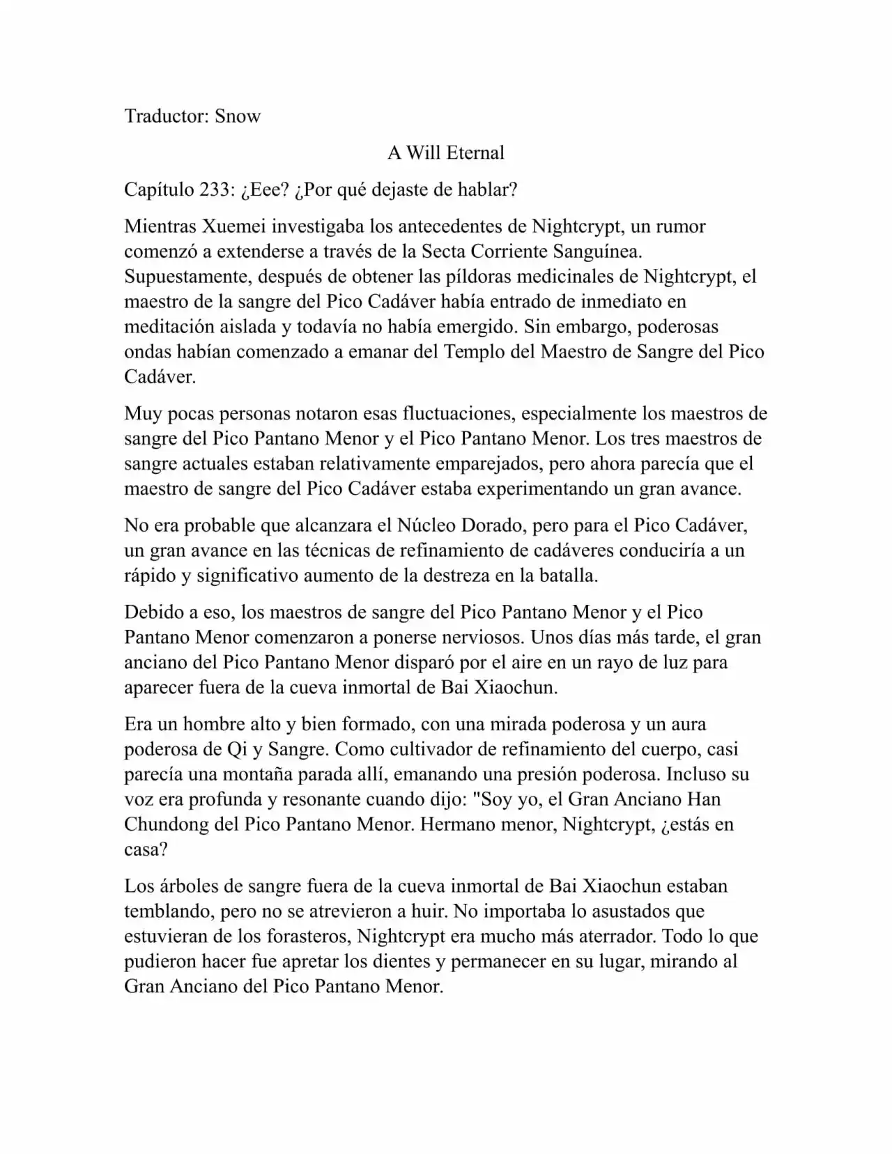 A Will Eternal (Novela) - Capítulo 233 - Página 1 - LectorTMOo