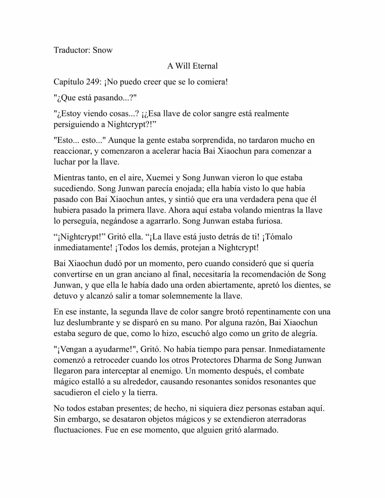 A Will Eternal (Novela) - Capítulo 249 - Página 1 - LectorTMOo
