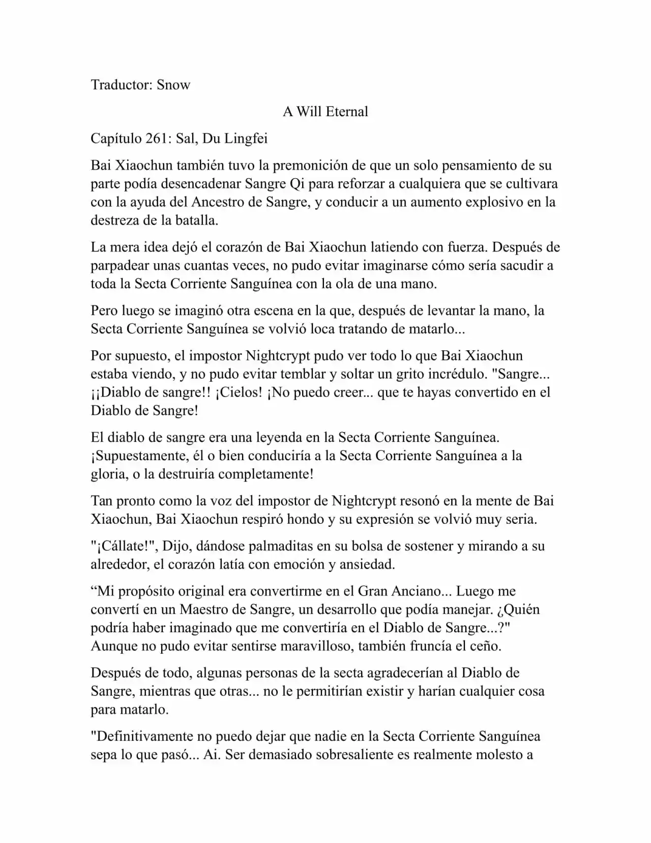 A Will Eternal (Novela) - Capítulo 261 - Página 1 - LectorTMOo