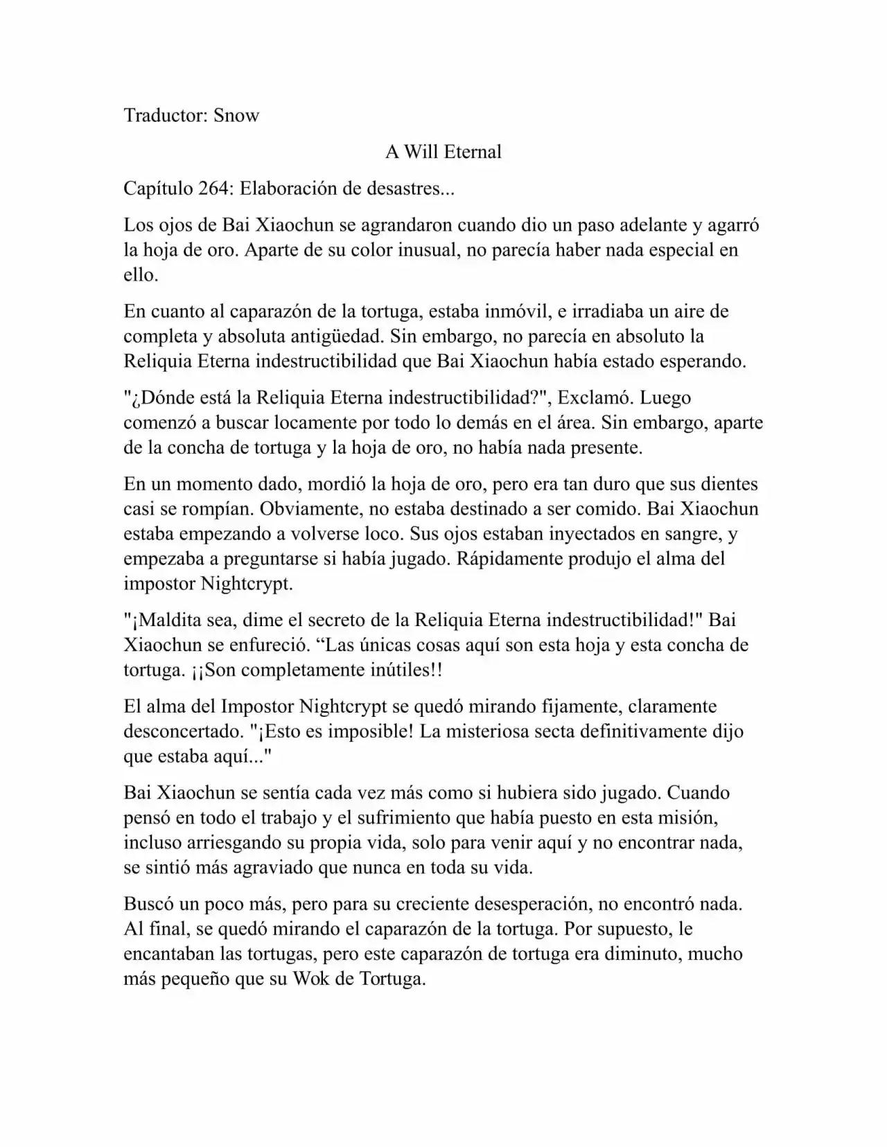 A Will Eternal (Novela) - Capítulo 264 - Página 1 - LectorTMOo
