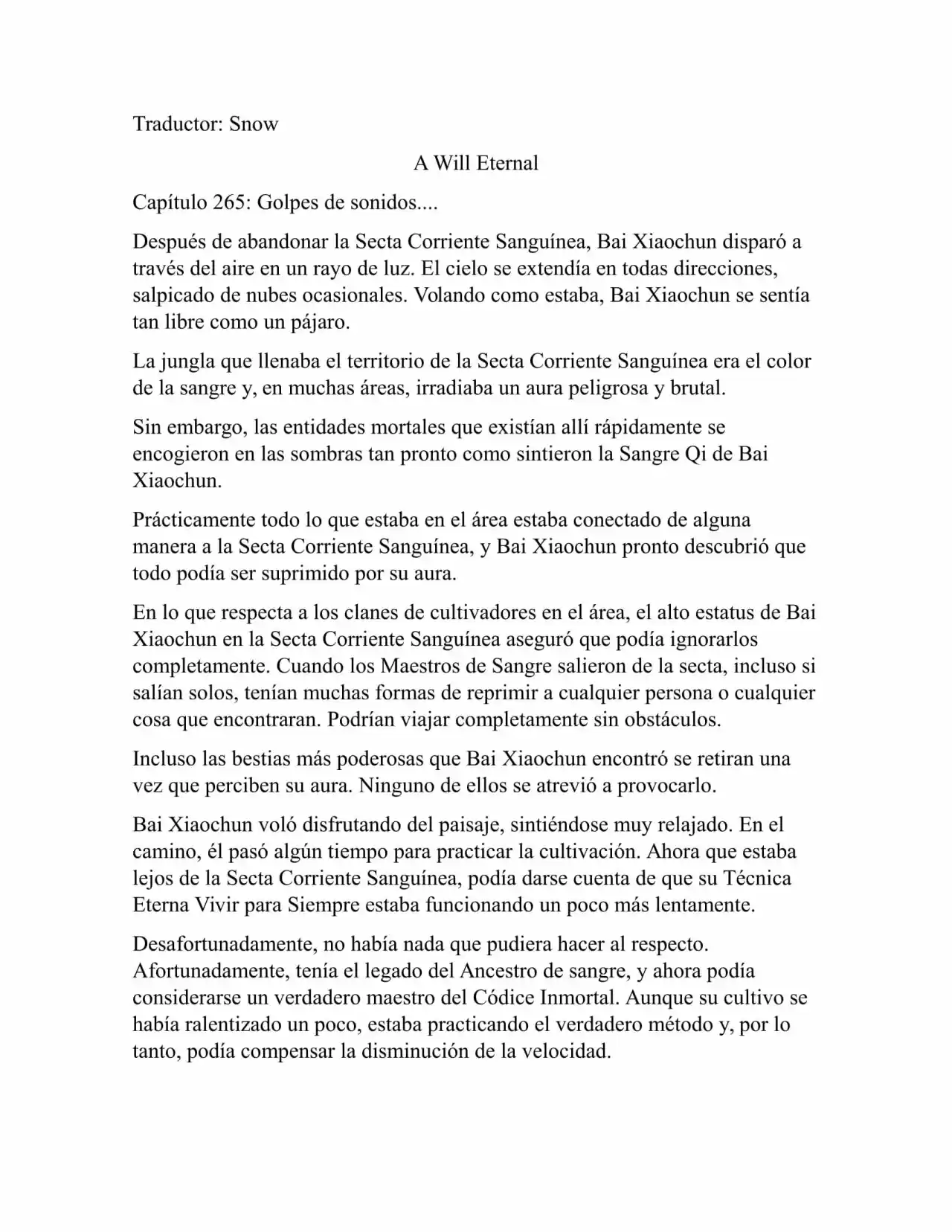 A Will Eternal (Novela) - Capítulo 265 - Página 1 - LectorTMOo