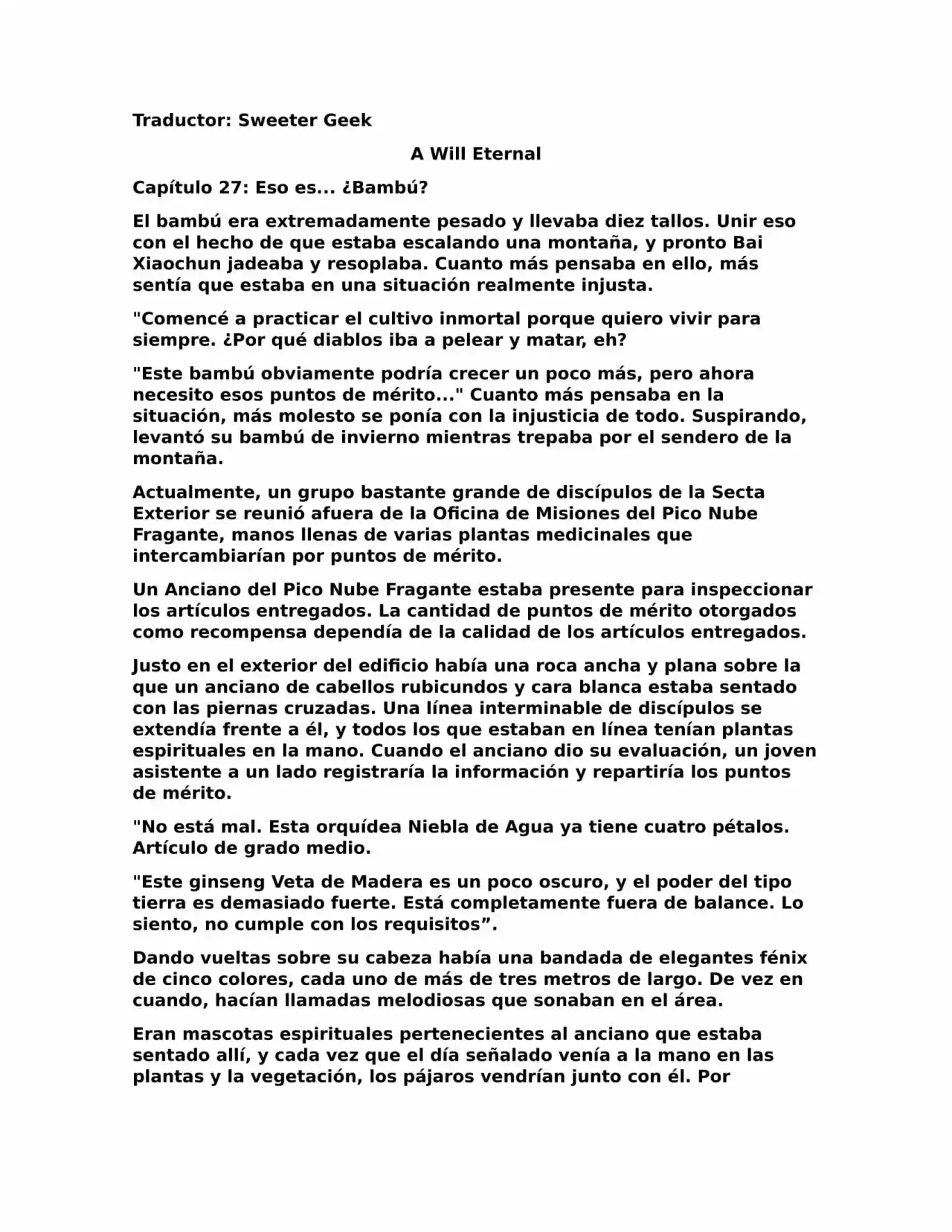 A Will Eternal (Novela) - Capítulo 27 - Página 1 - LectorTMOo