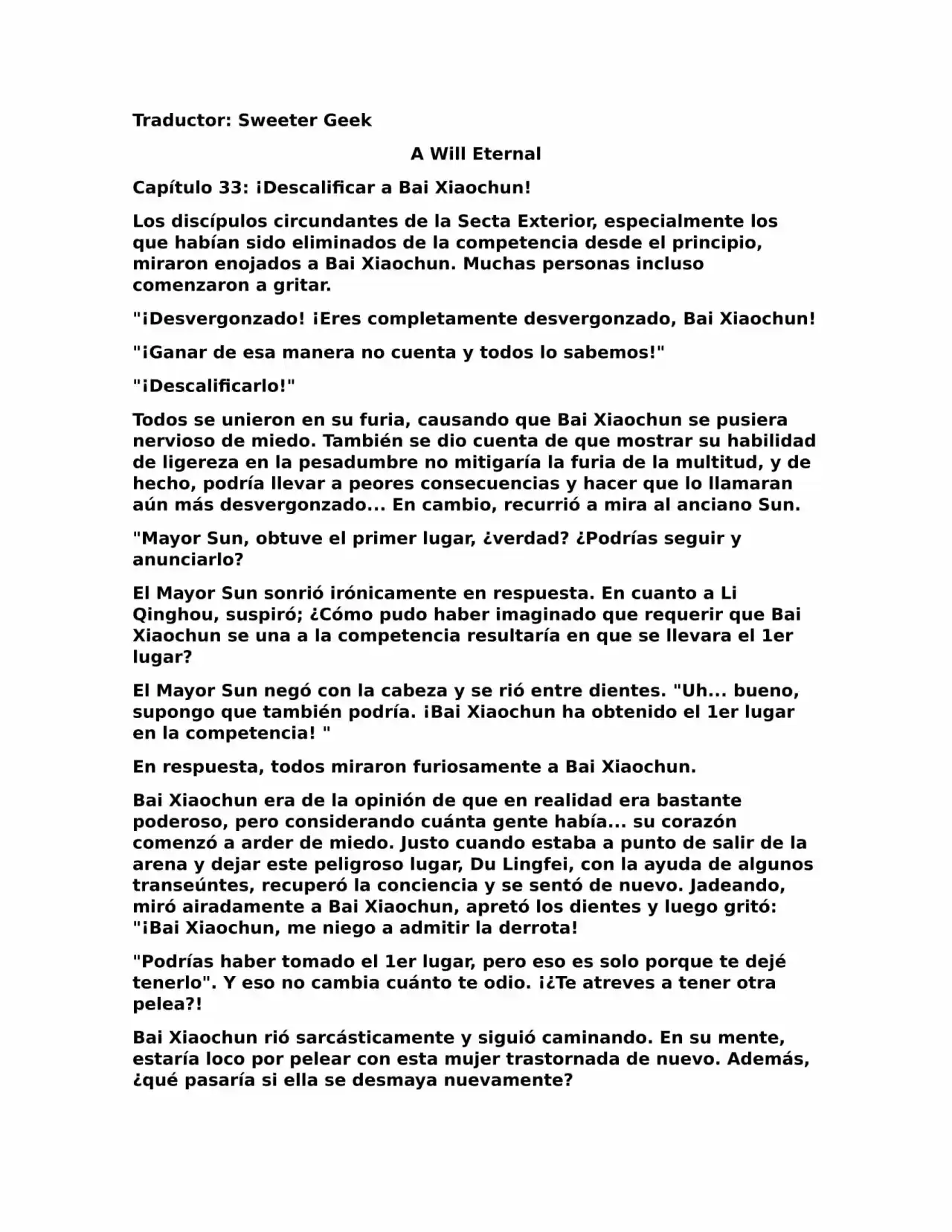A Will Eternal (Novela) - Capítulo 33 - Página 1 - LectorTMOo