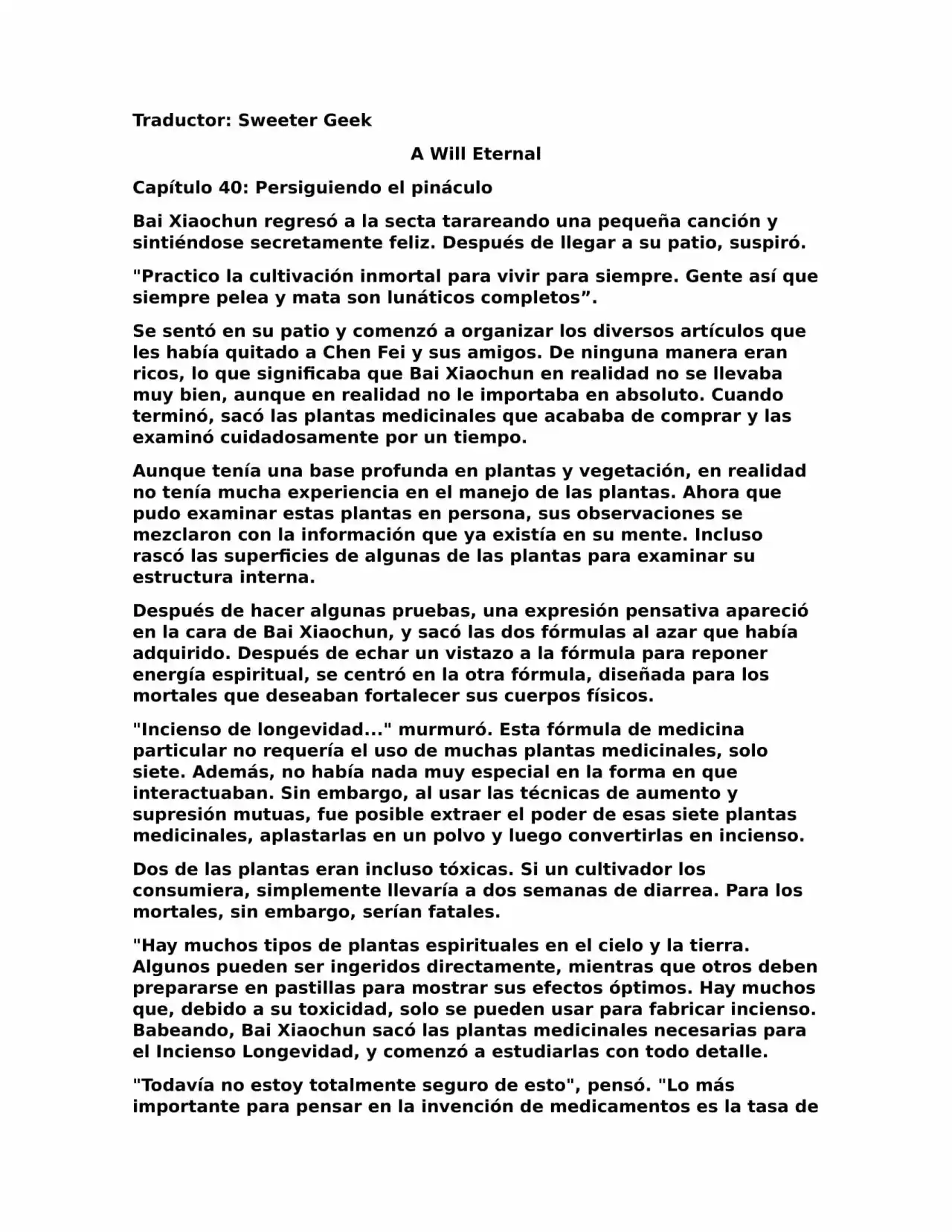 A Will Eternal (Novela) - Capítulo 40 - Página 1 - LectorTMOo