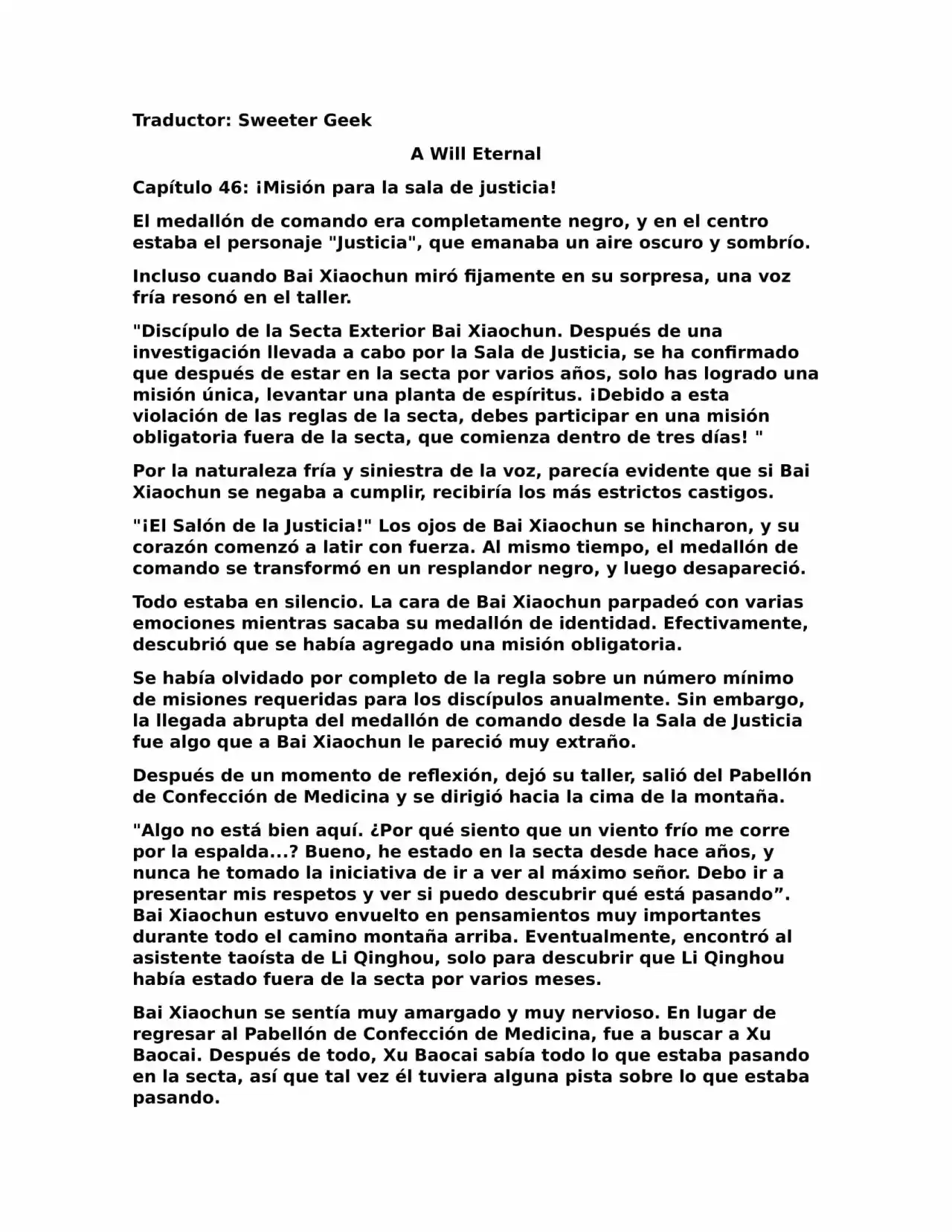 A Will Eternal (Novela) - Capítulo 46 - Página 1 - LectorTMOo